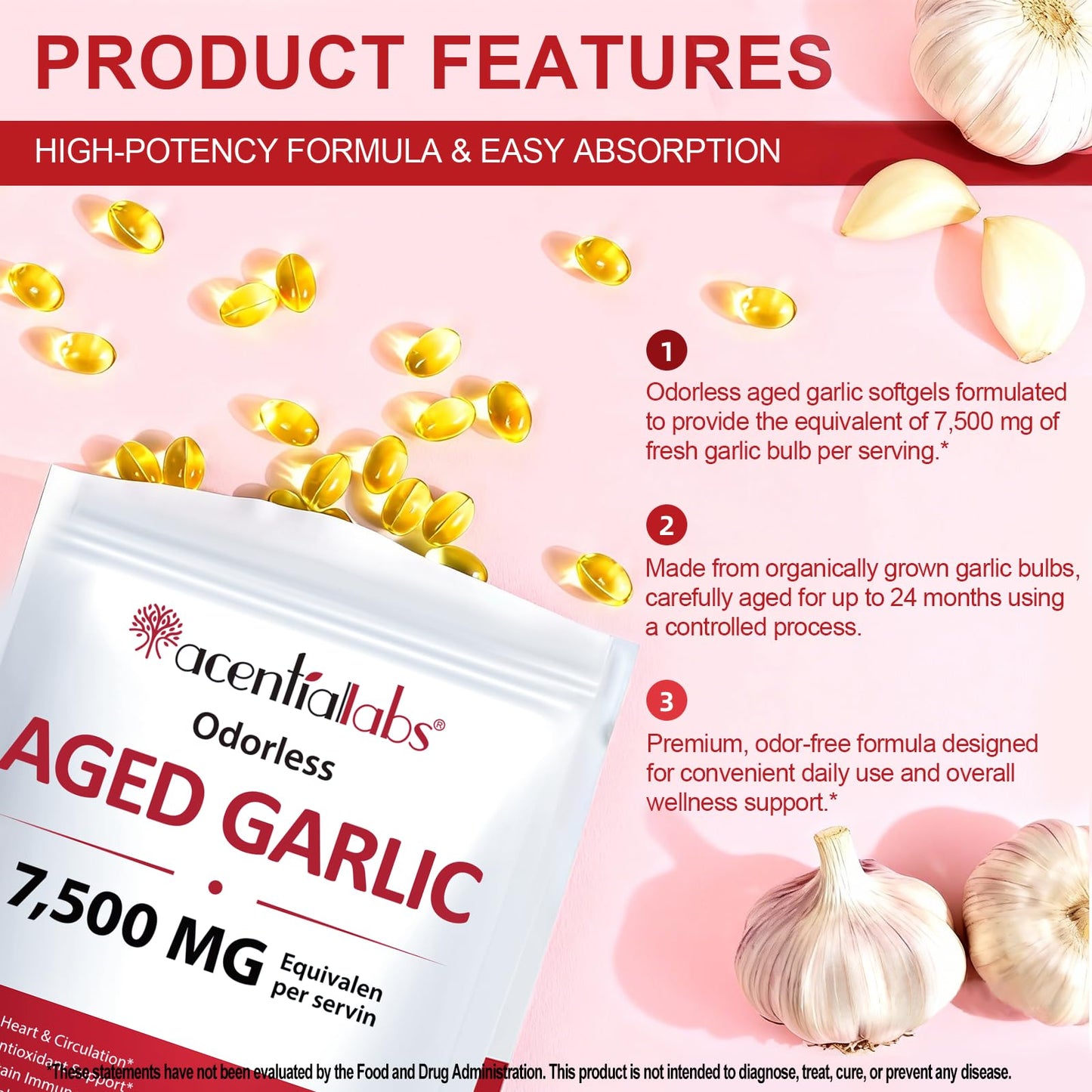 ZUZOKKAHA Aged Garlic Extract Capsule, 300 Count