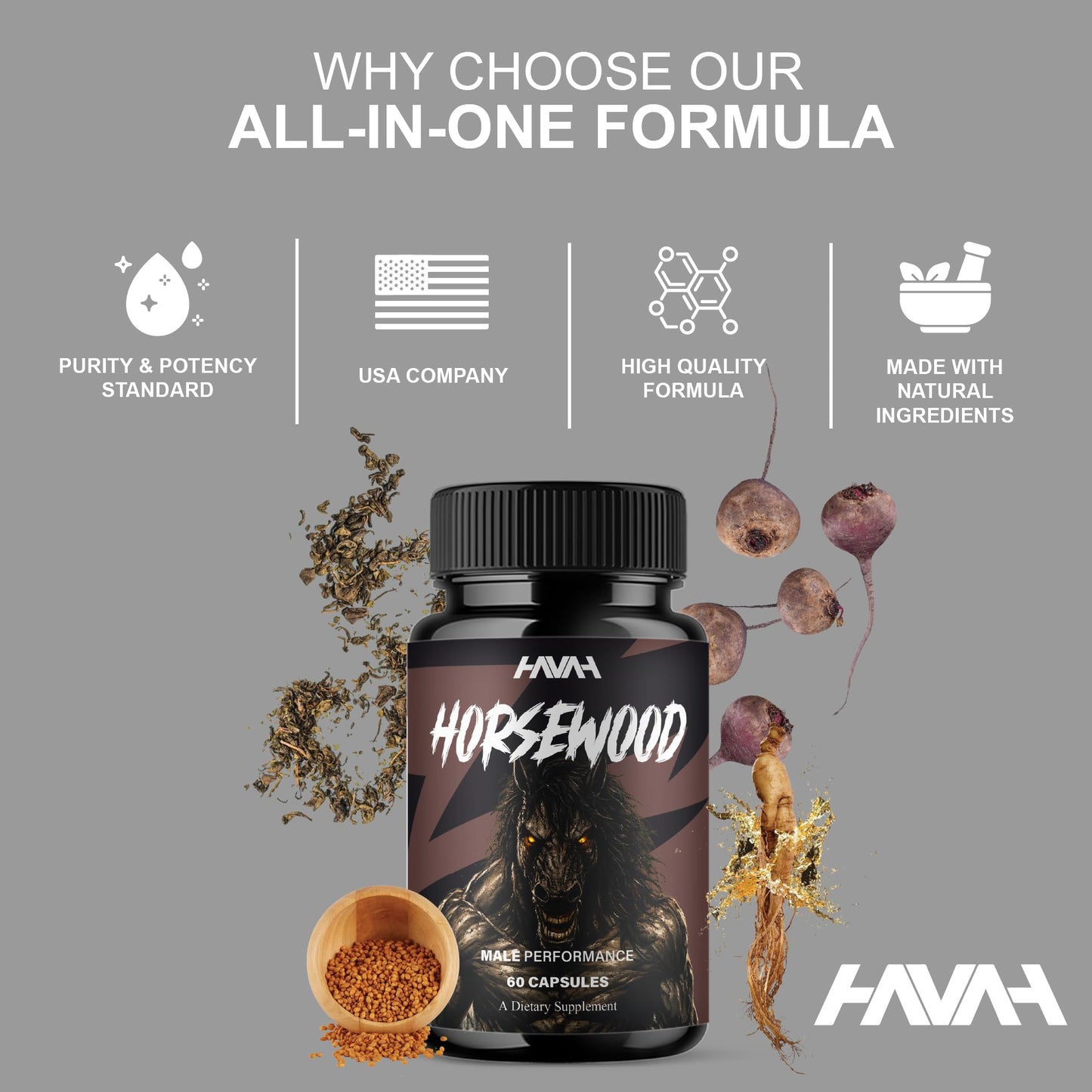 Havah Horsewood Performance Support Supplement 300 Capsules