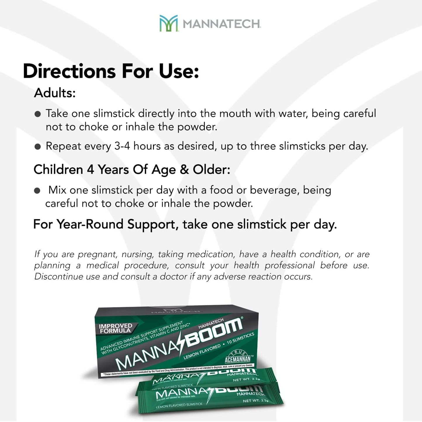 Mannatech Advanced Immune Support Supplement Powder 1.12 oz