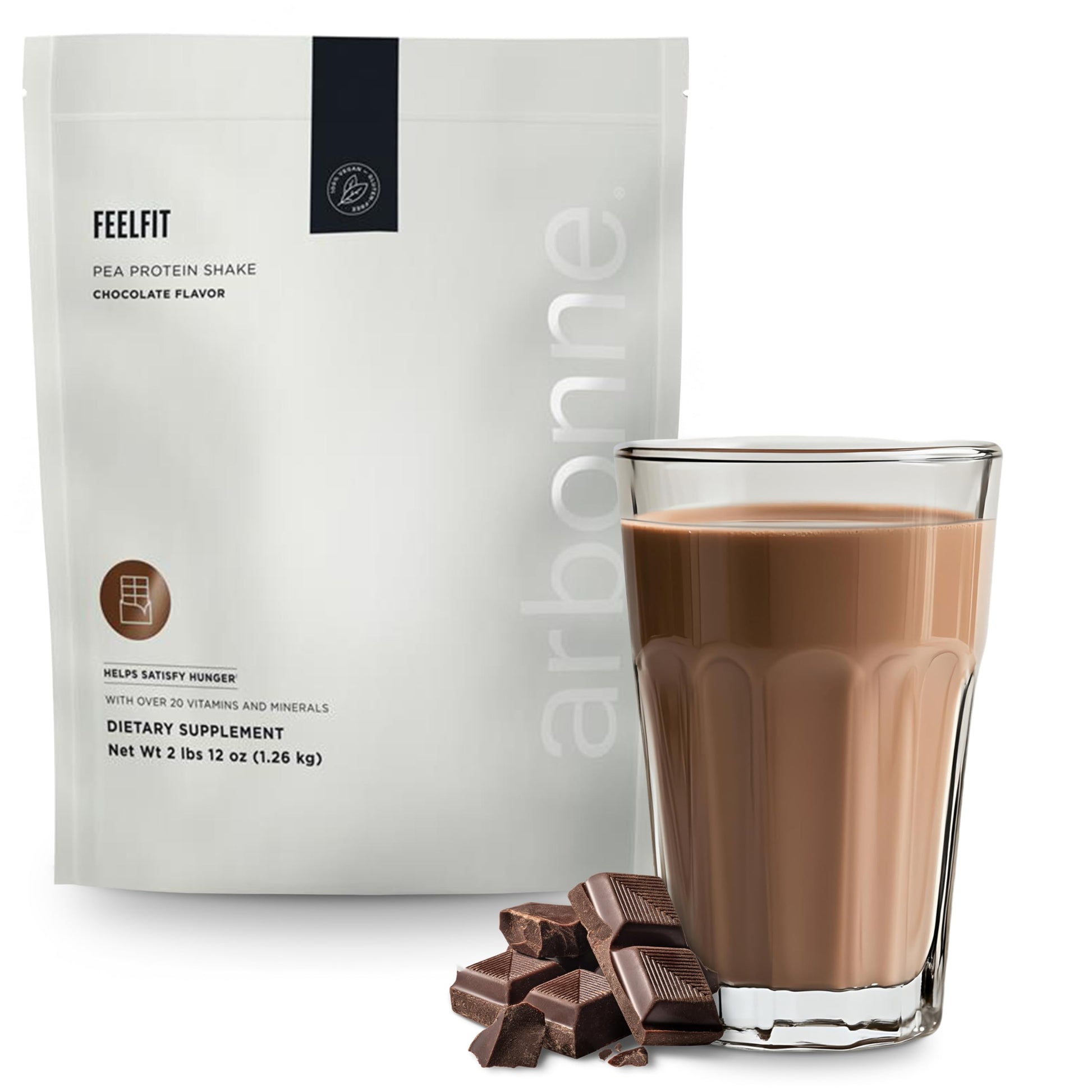 Arbonne FeelFit Pea Protein Powder Chocolate Flavor 30 Servings
