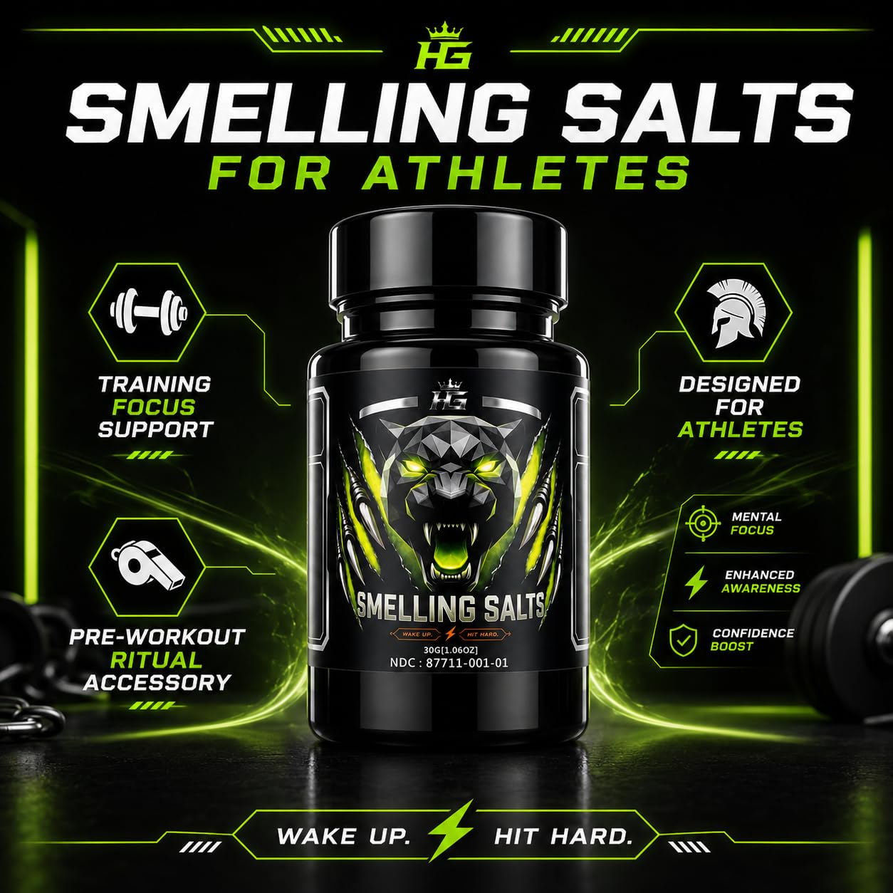 Home Greats Smelling Salts Wake Up for Athletes Capsule 1 Count