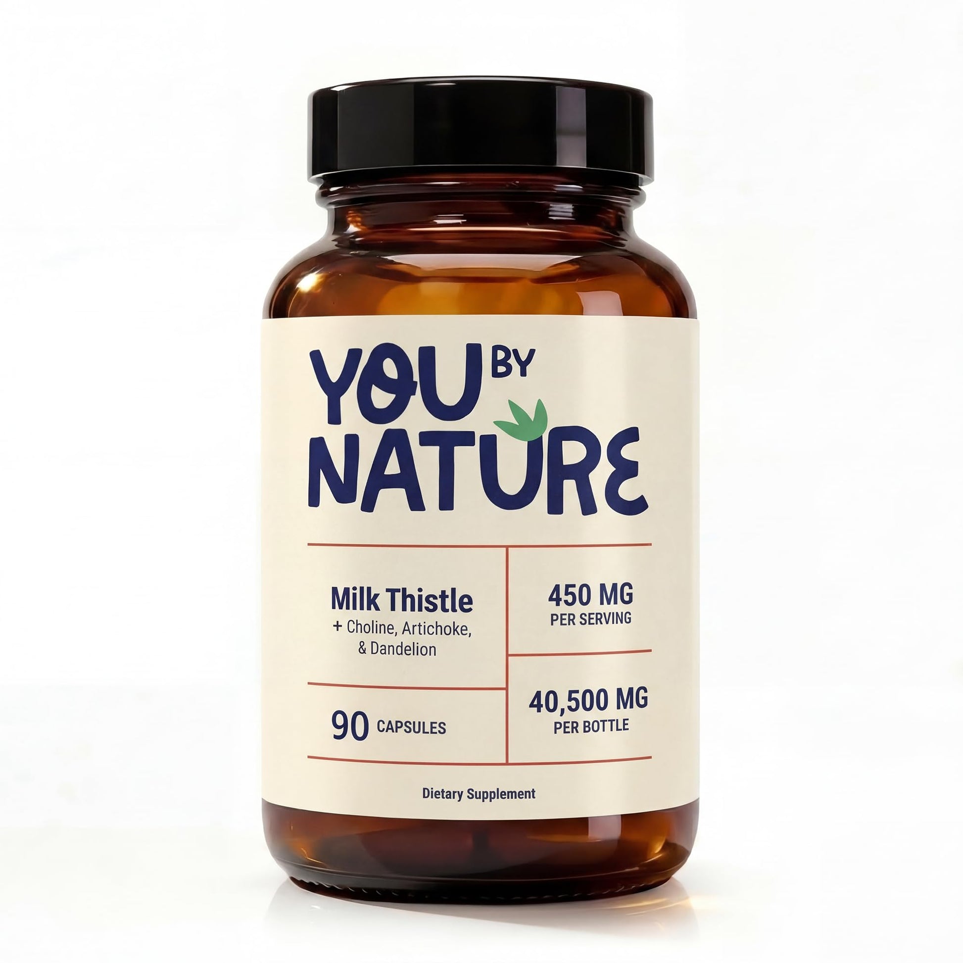 YOUBYNATURE Milk Thistle Complex with Choline, Artichoke Leaf & Dandelion Extract, Silymarin, Alpha GPC 90 Capsules