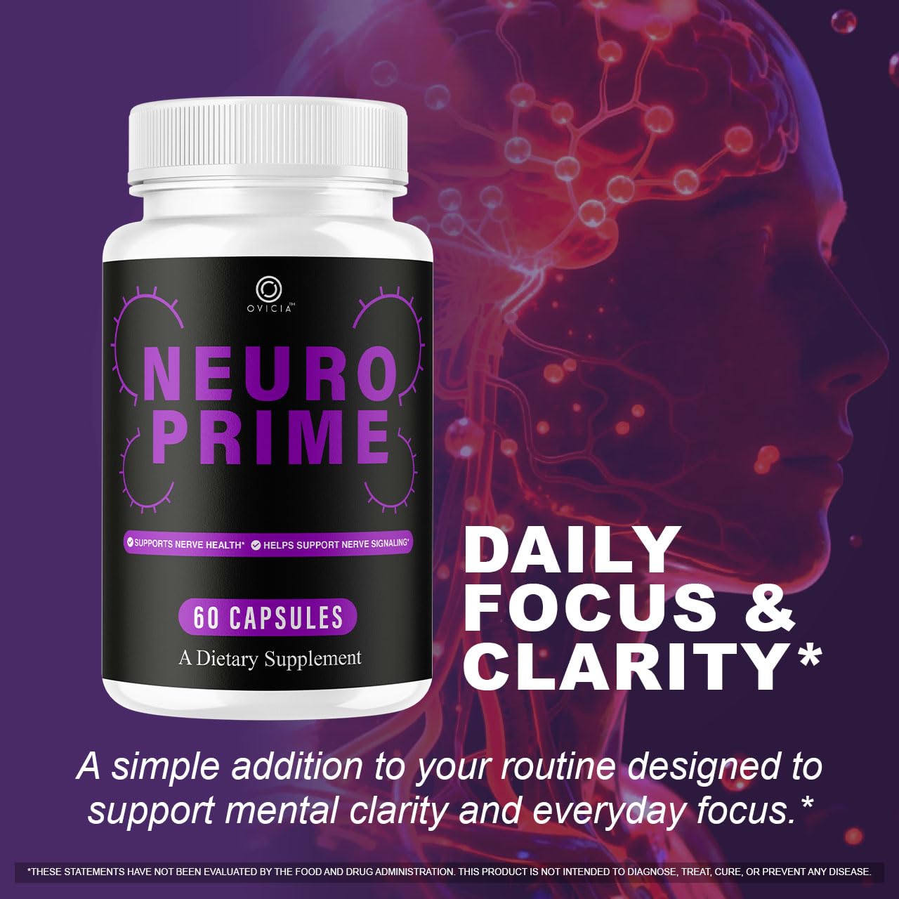 OVICIA Neuro Prime Advanced Formula Capsules, 180 Capsules