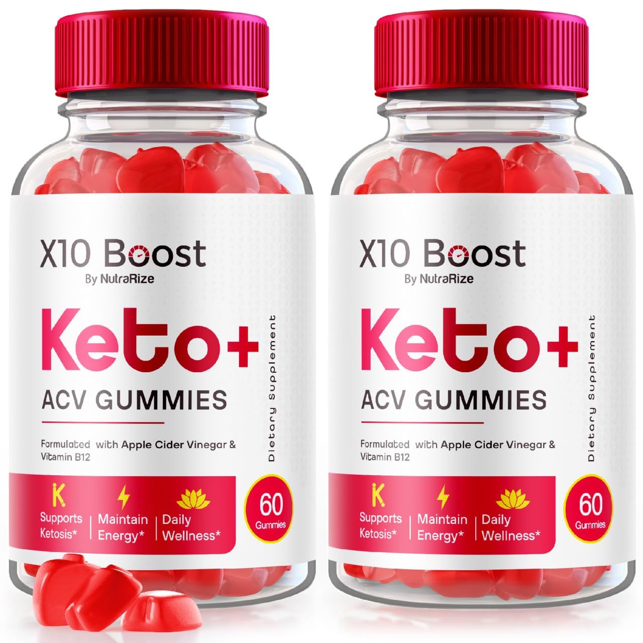 NutraRize X10 Boost Keto+ ACV Gummies, 120 Gummies
