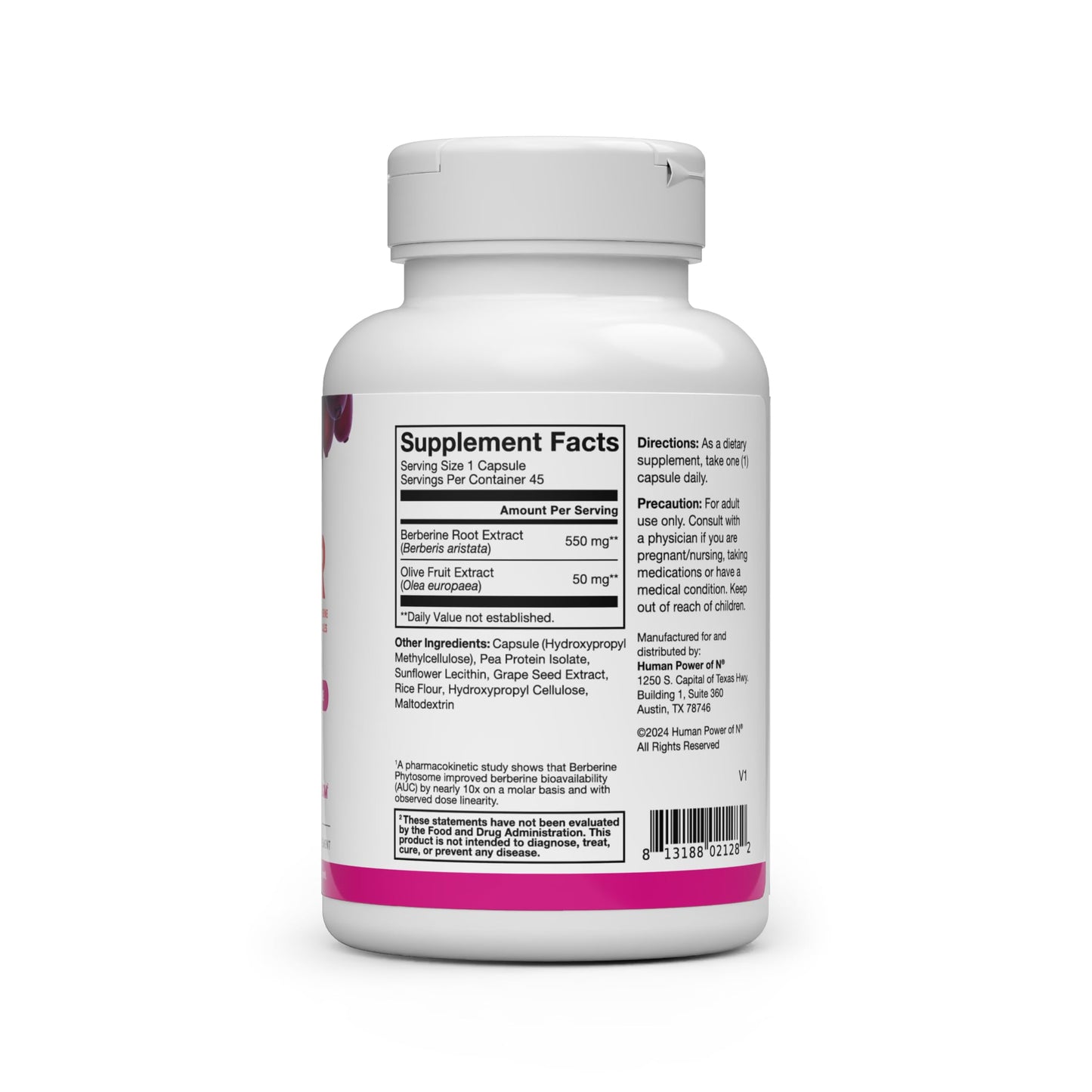 Humann SuperBerine Berberine Supplement Capsule 45 Count