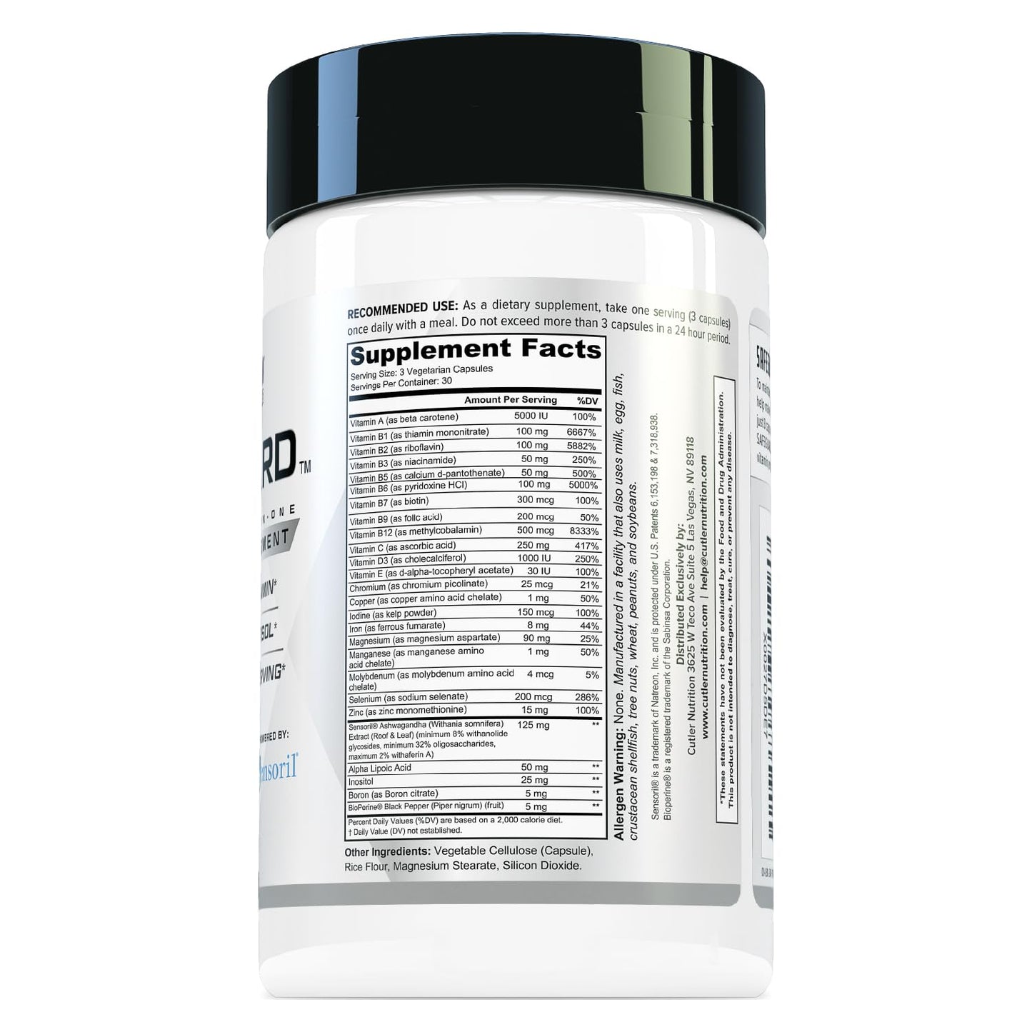 Cutler Nutrition SafeGuard High Potency Multivitamin for Adults, Tablet, 90 Count