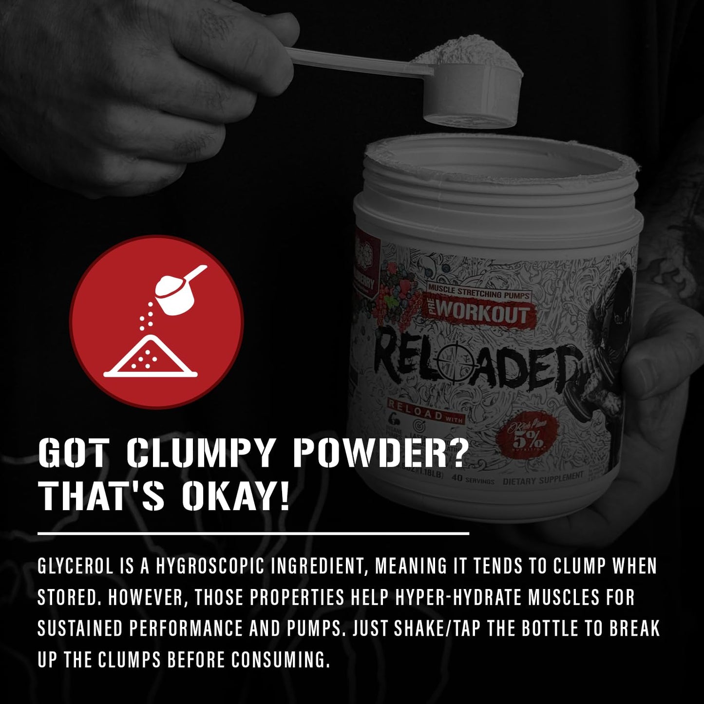 5% Nutrition Reloaded High Stim Pre-Workout Powder 18.9
