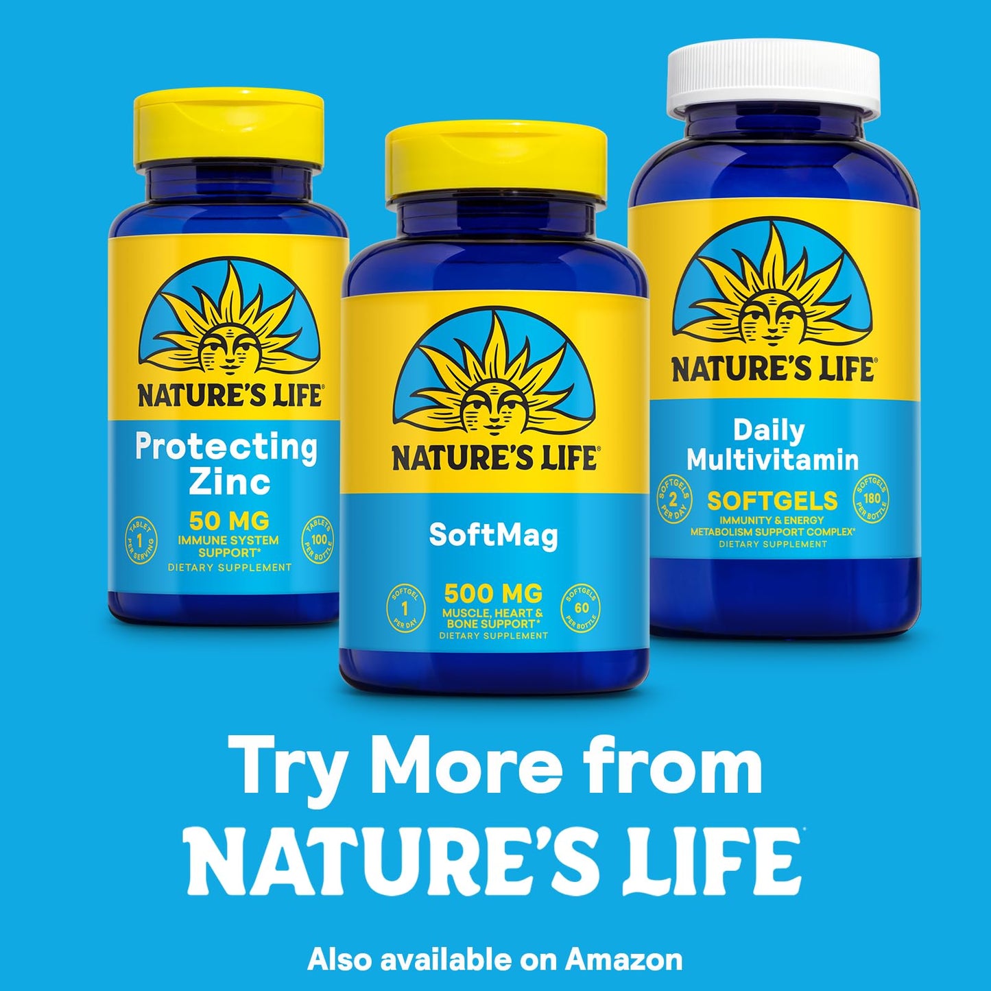 Nature's Life SoftMag 500 mg Magnesium Complex Softgel, 60 Count