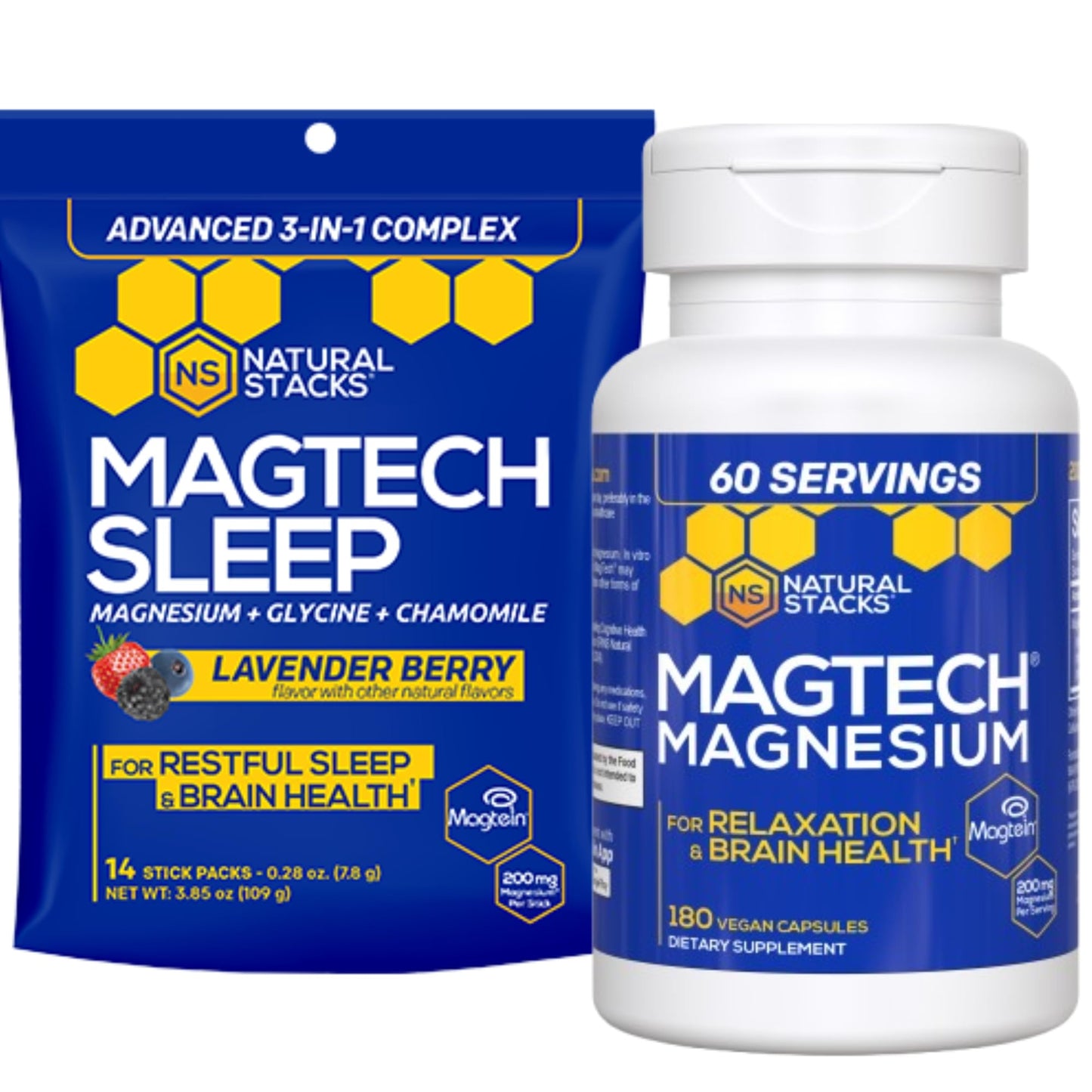 NATURAL STACKS Magtech Magnesium Capsules 194 Capsules
