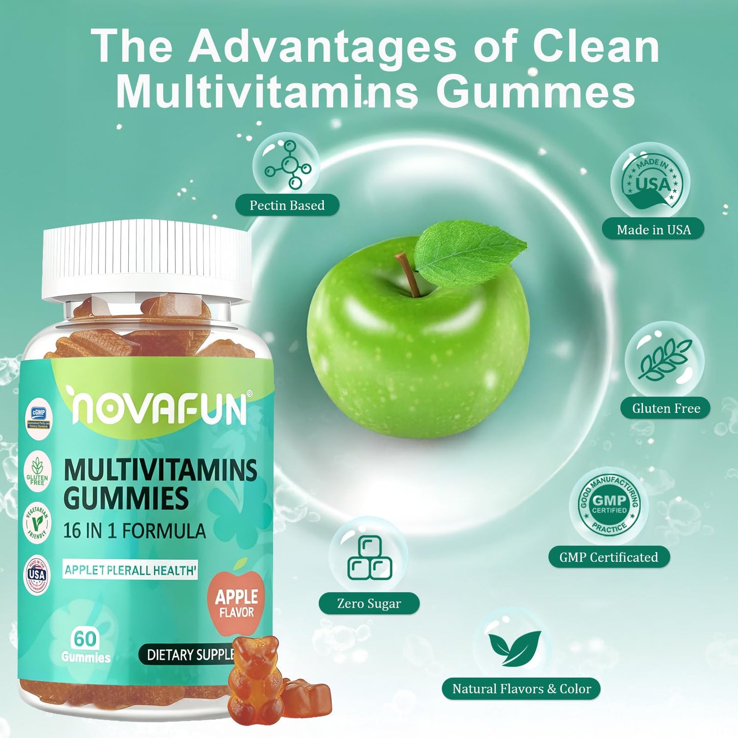 Novafun Multivitamin Gummies 60 Count