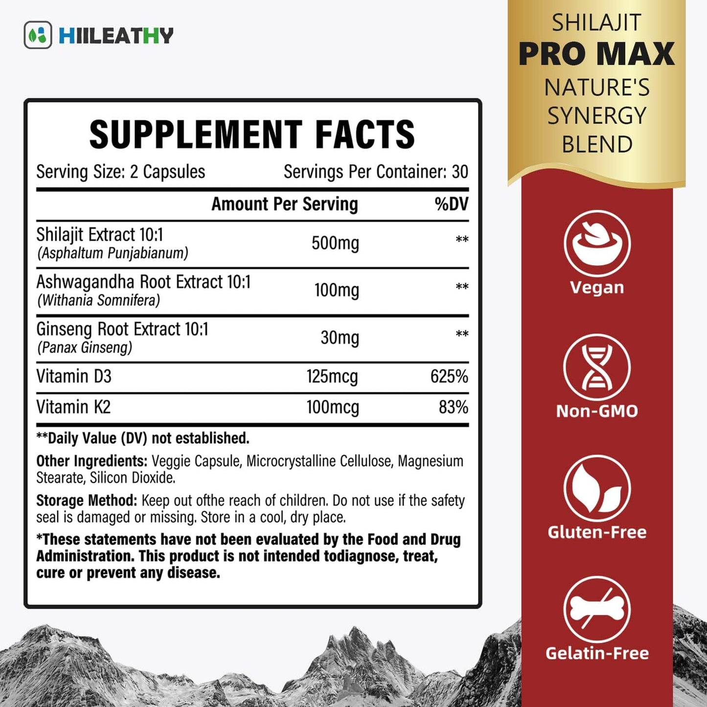 HIILEATHY Shilajit Capsule, 60 Capsules