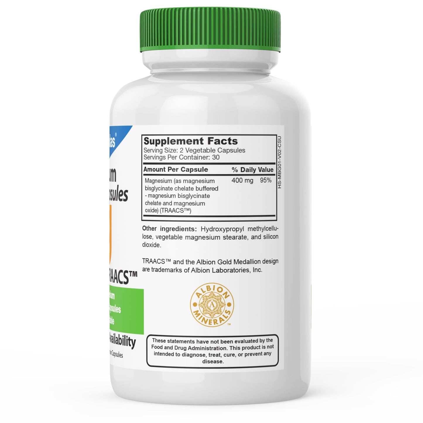 DrFormulas Magnesium Glycinate 400 mg Supplement Capsules, 100 Count