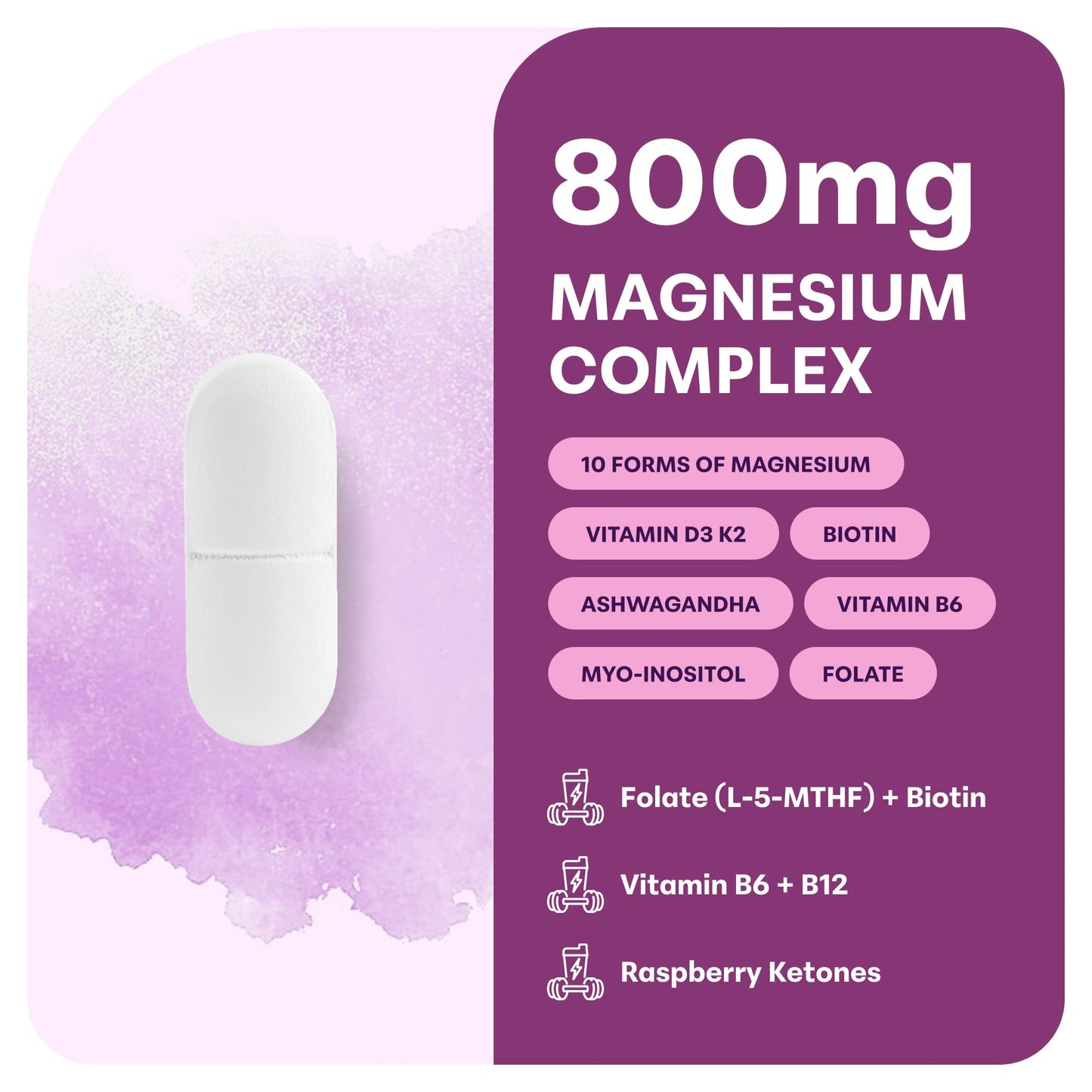 Micro Ingredients Magnesium Complex for Women Capsules 240 Count