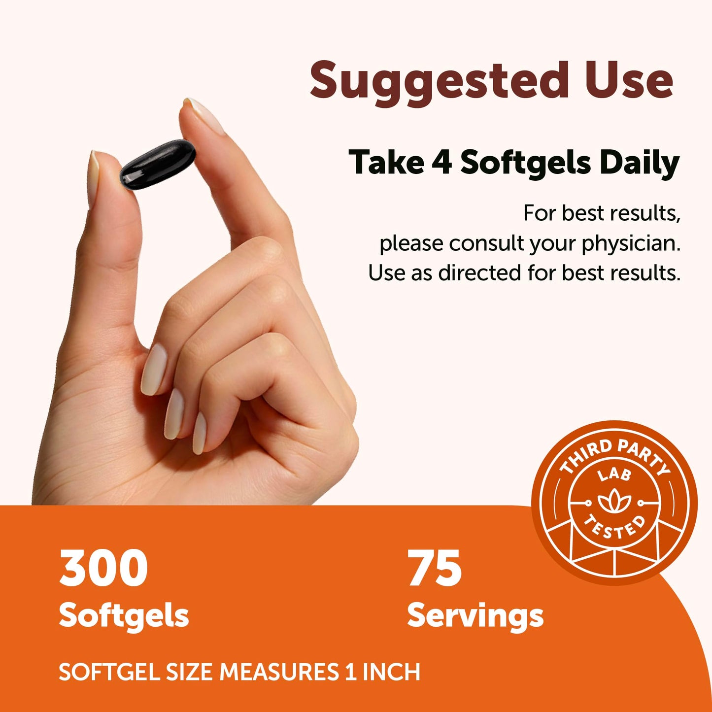 Micro Ingredients L-Lysine Guard 1,000mg Per Serving Softgels 300