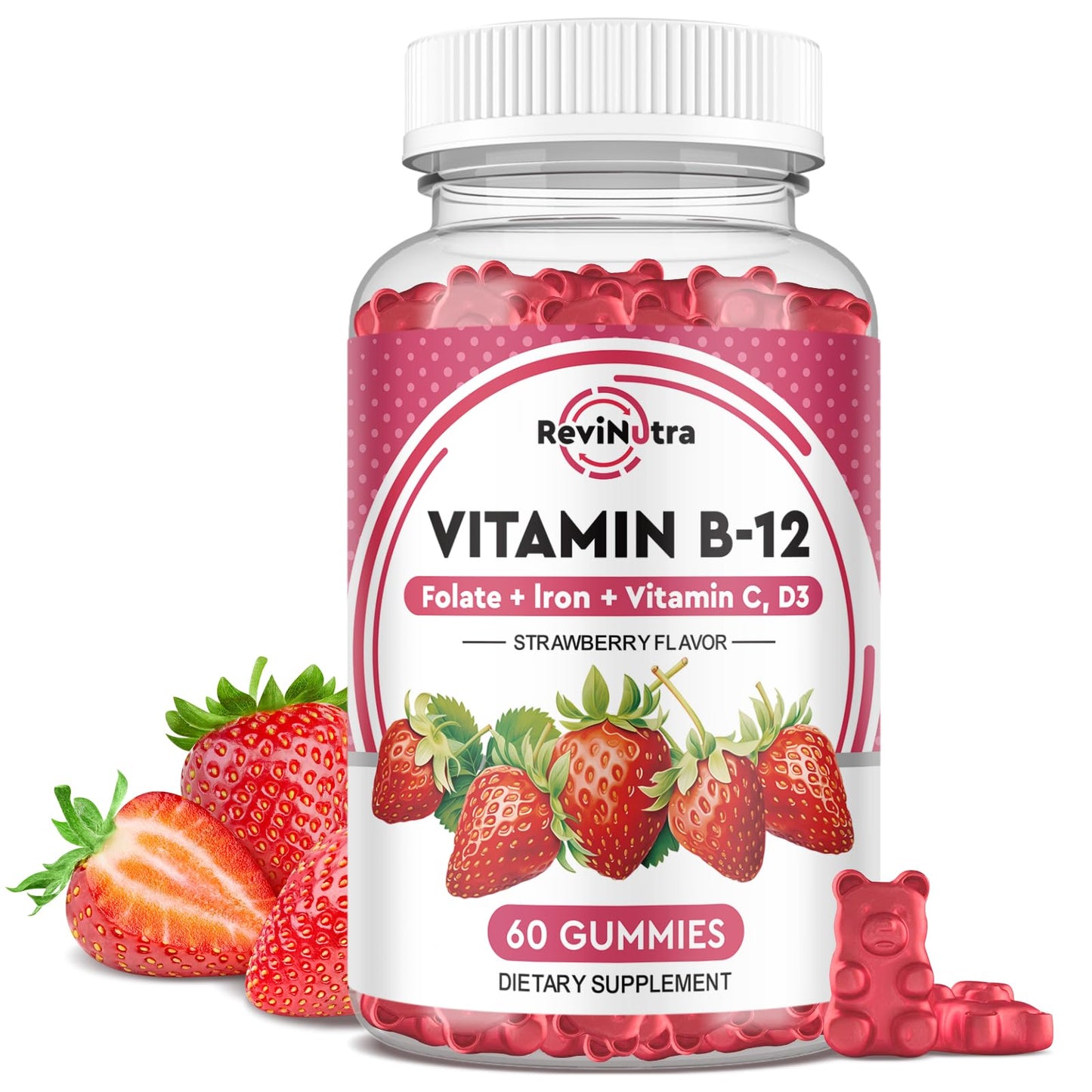 ReviNutra Vitamin B12 Gummies 60 Count