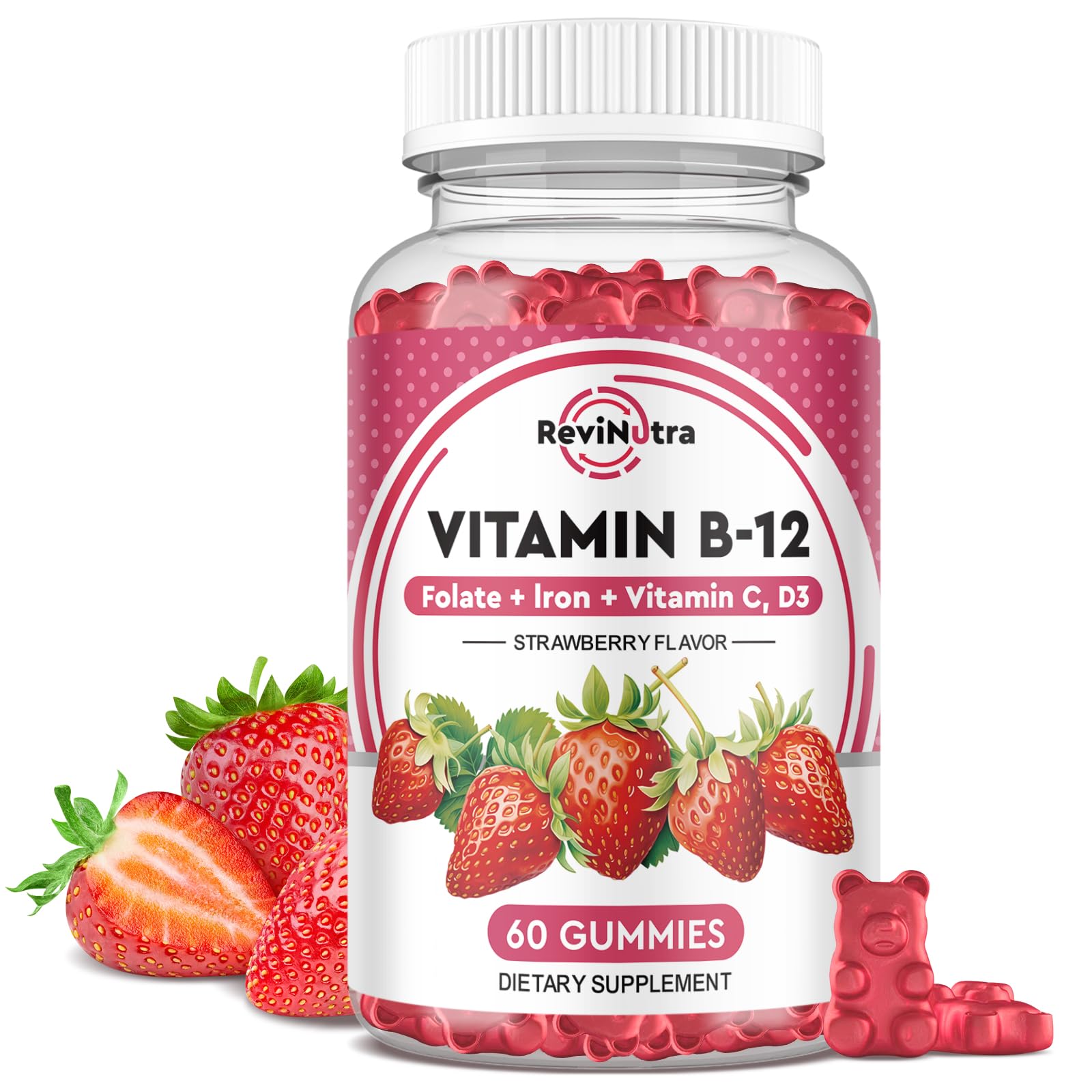 ReviNutra Vitamin B12 Gummies 60 Count
