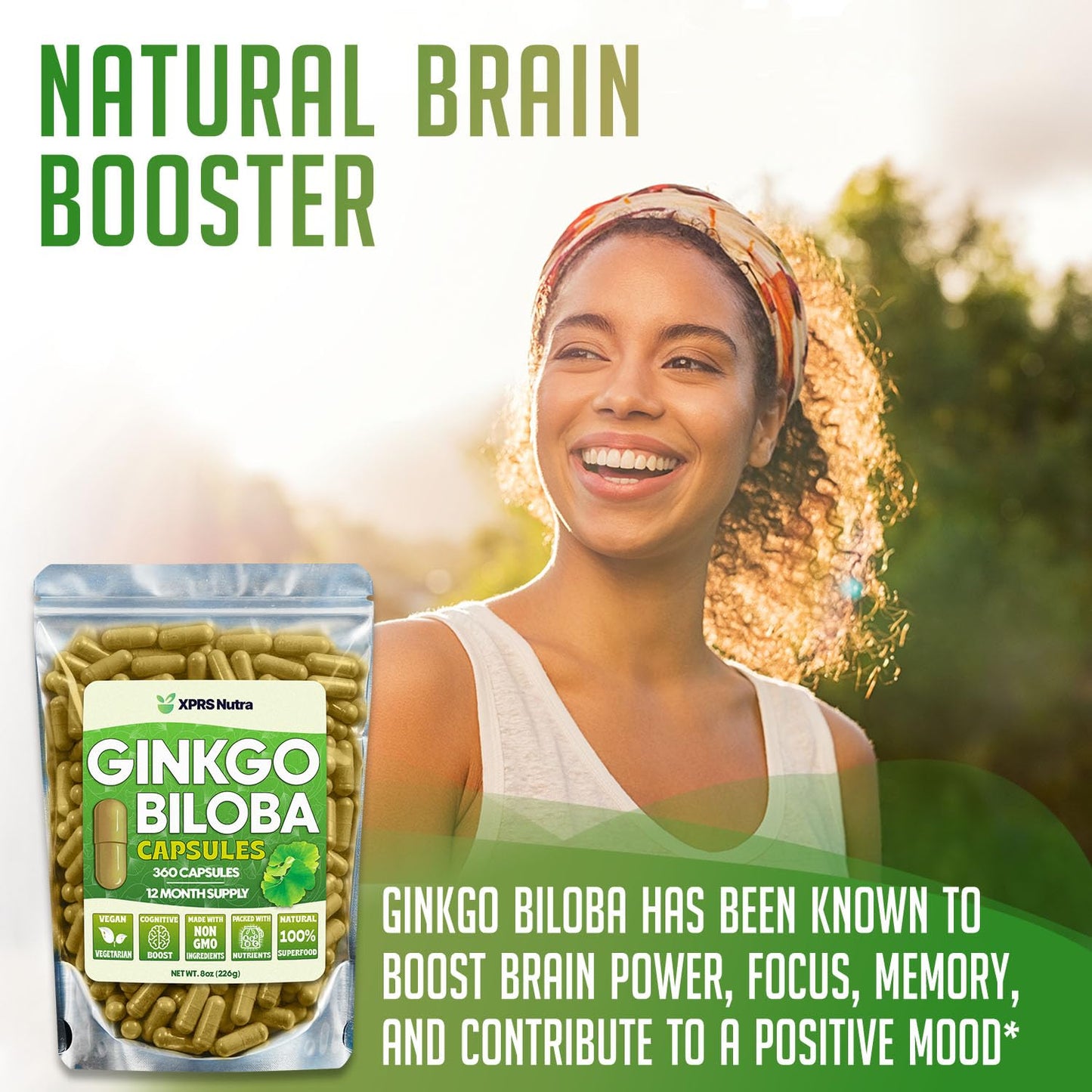 XPRS Nutra Ginkgo Biloba Capsules, 360 Count