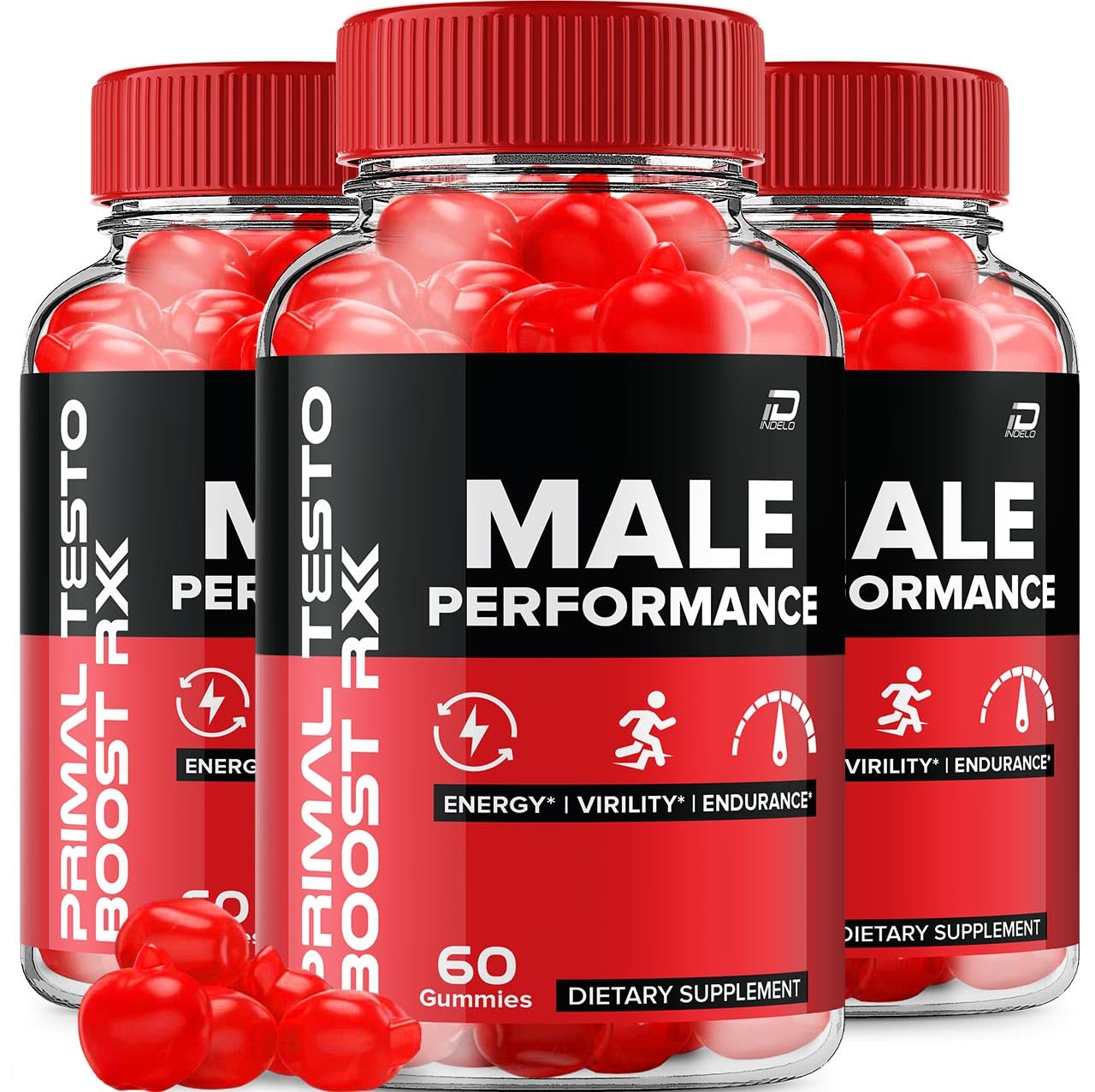 Indelo Primal Testo Boost RX ACV Gummies 180 Gummies