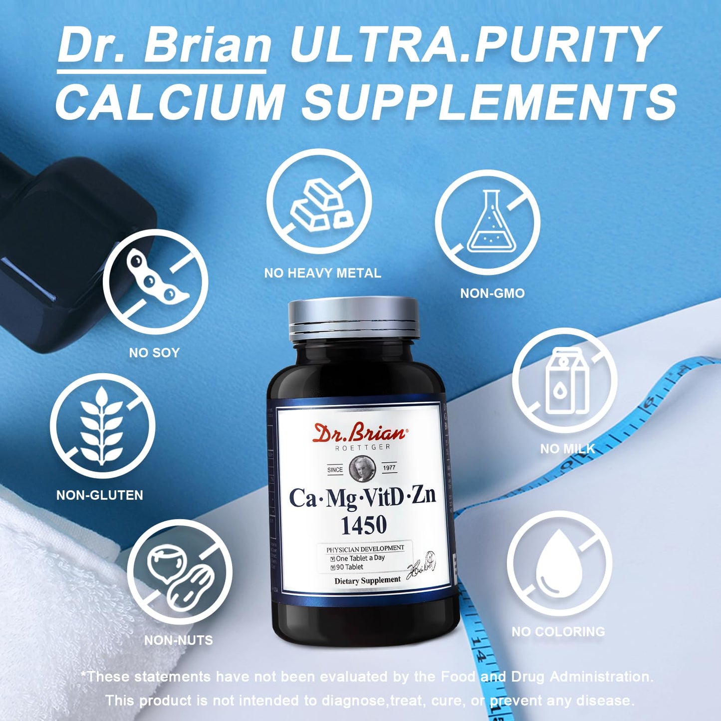 Dr. Brian Roettger Calcium Magnesium Zinc with Vitamin D3 90 Tablets