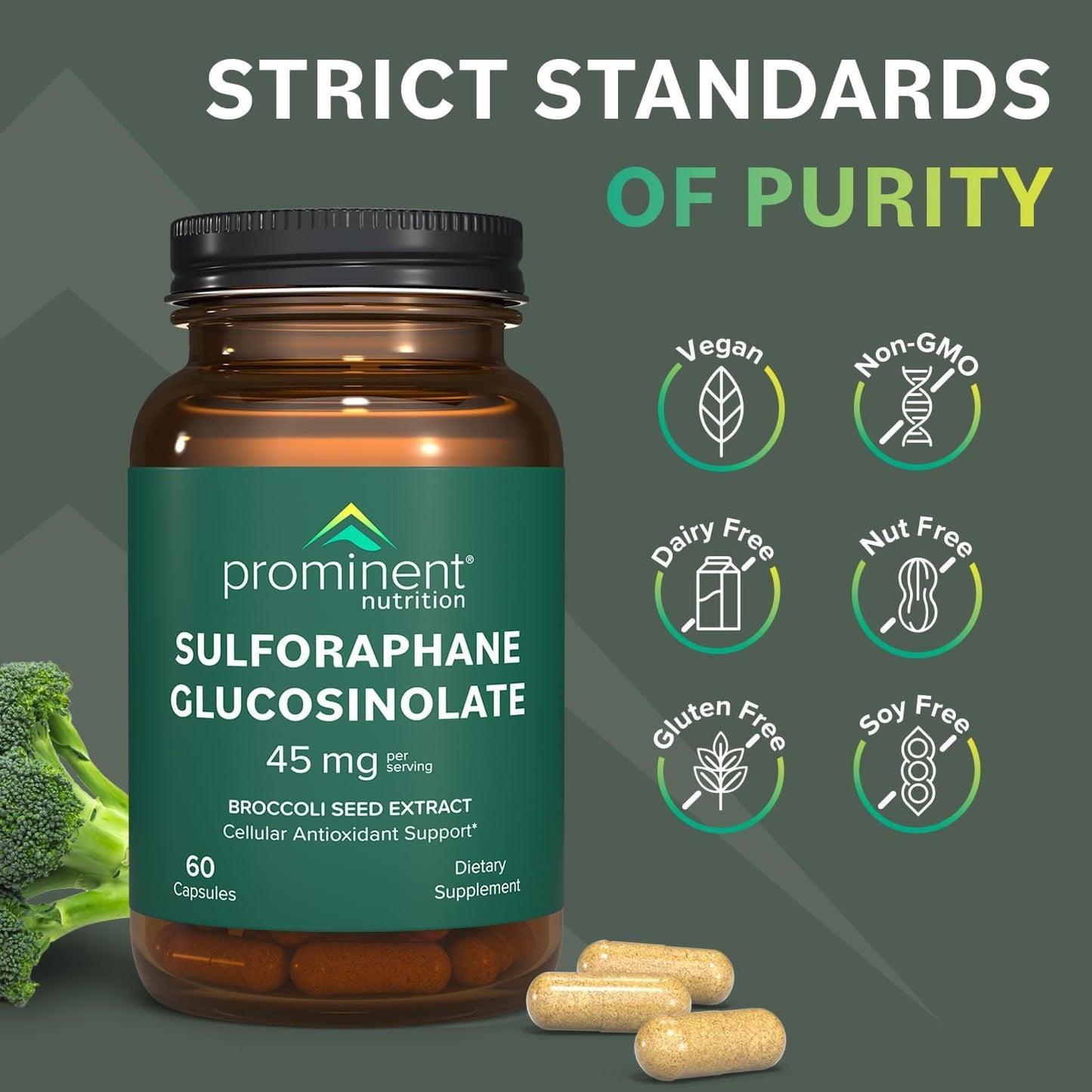 Prominent Nutrition Sulforaphane Glucosinolate Supplement Capsules, 120 Count