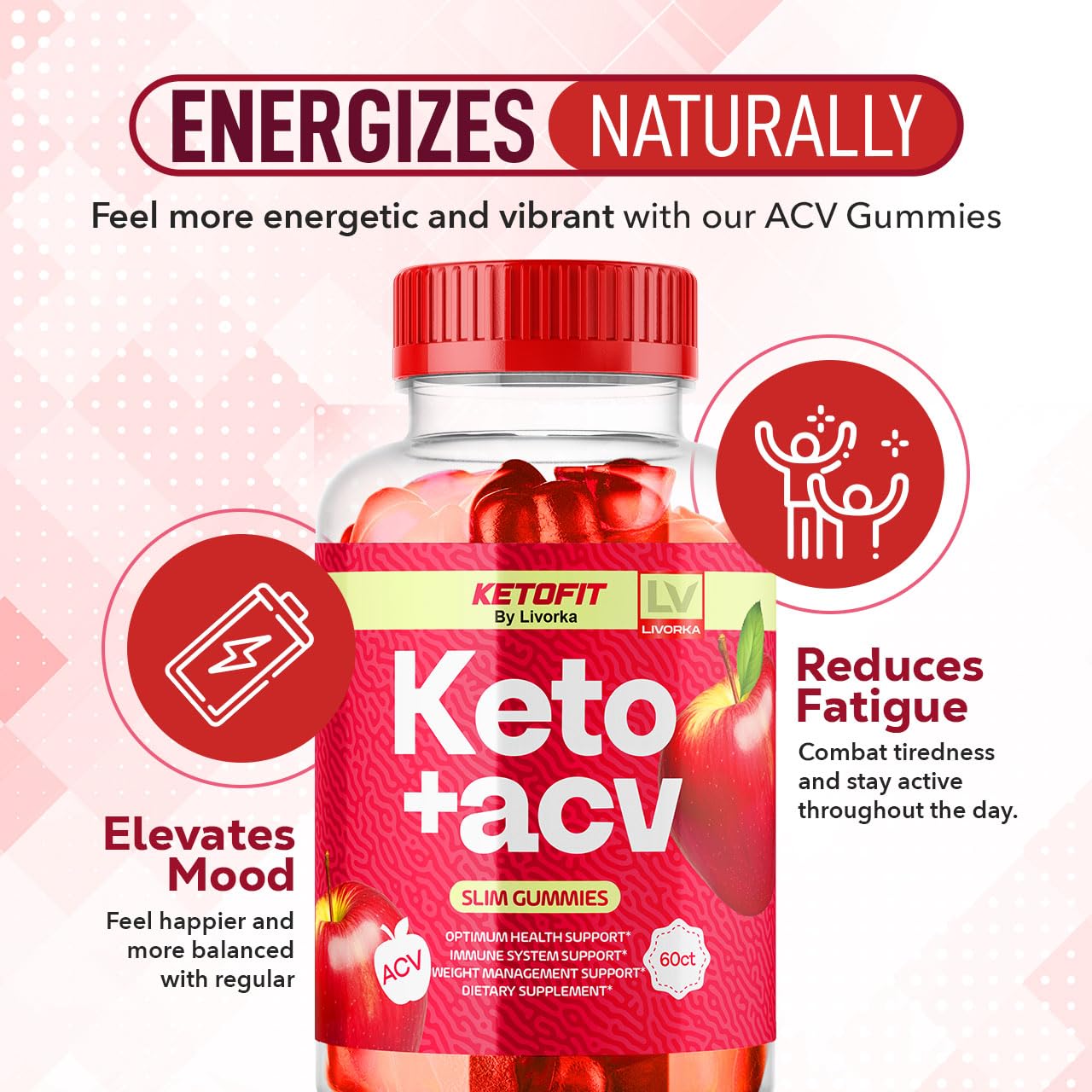 LIVORKA Ketofit ACV Gummies 120 Gummies