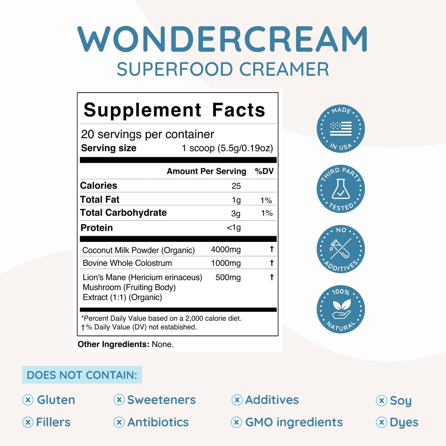 WONDERCOW WonderCream + WonderCow Chocolate Colostrum Powder Bundle 11.28 Ounce