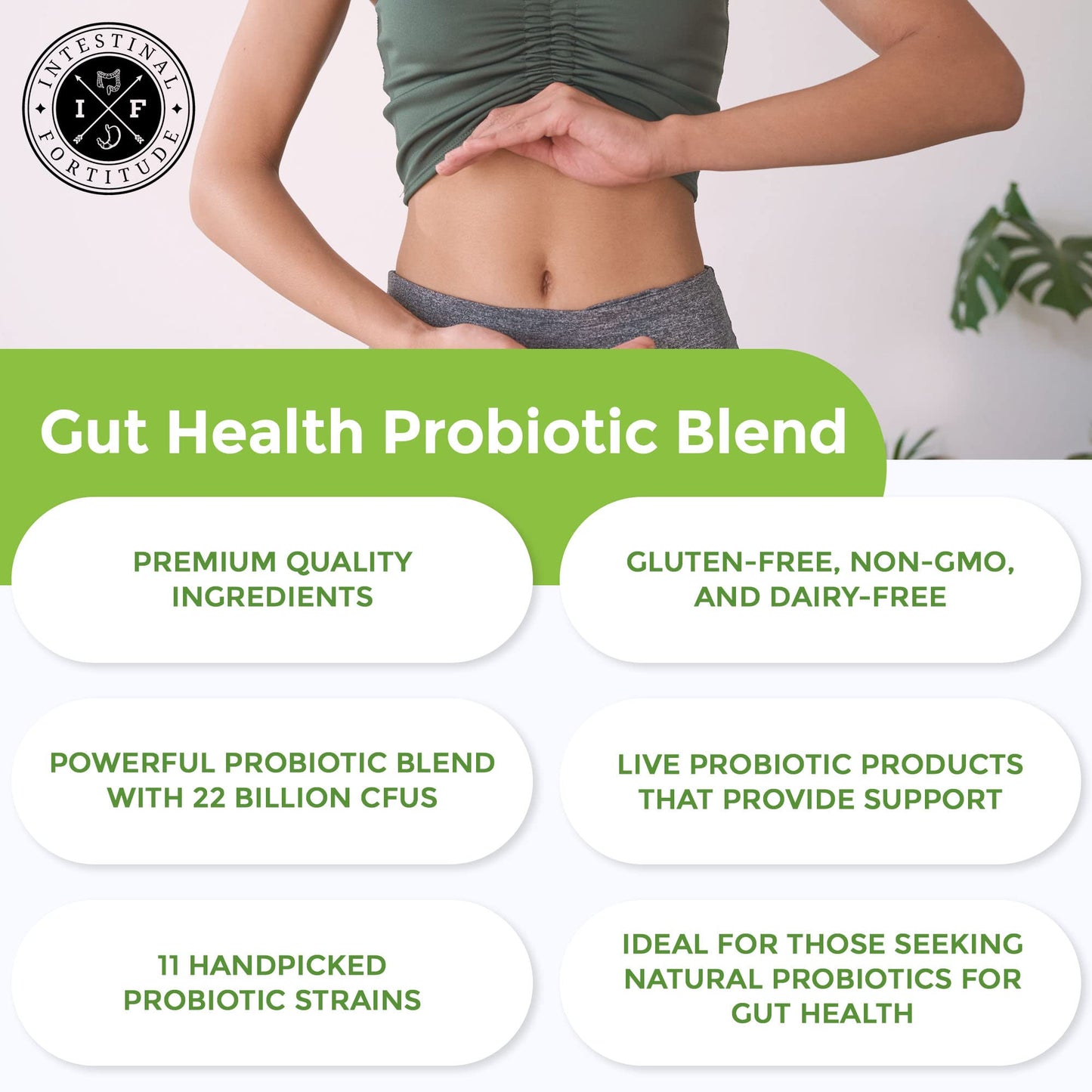 Intestinal Fortitude PRO-B11 Probiotic Gut Health 22 Billion CFU Capsule, 30 Count