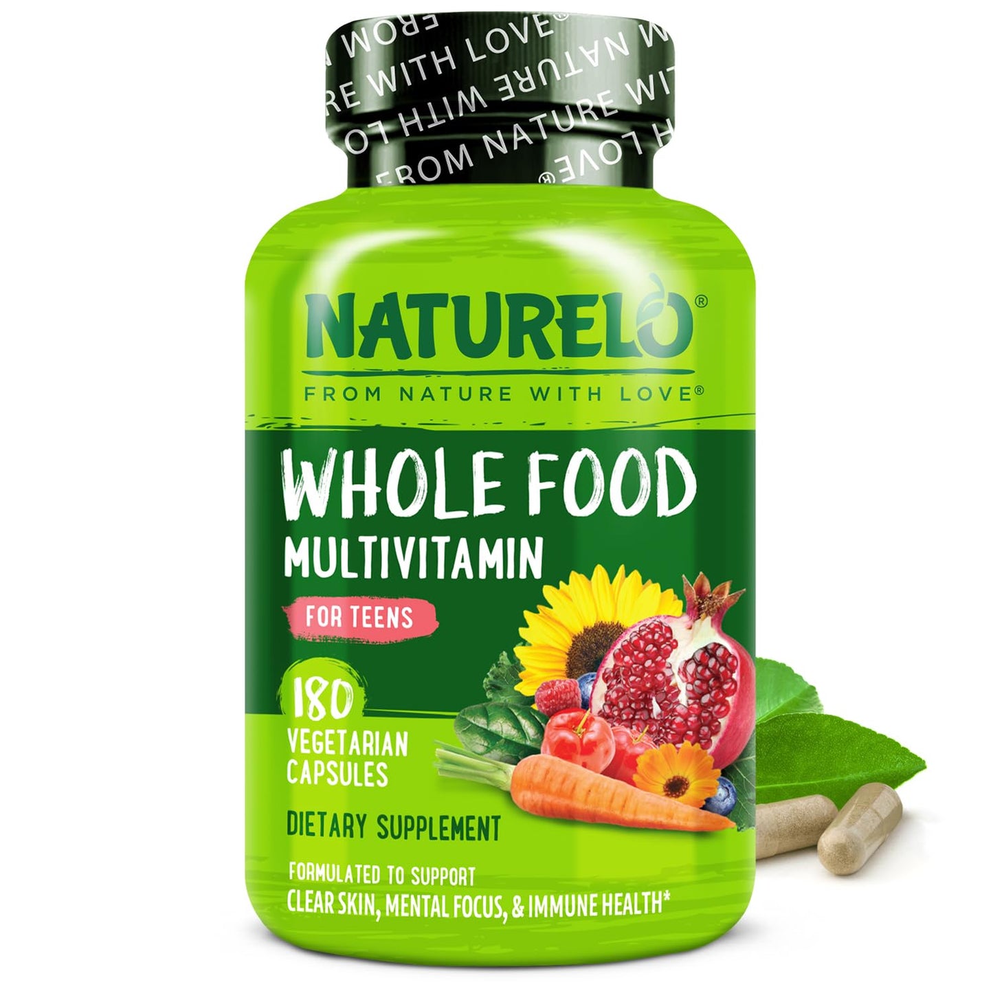 NATURELO Multivitamins for Teenage Girls/Boys 180 Capsules