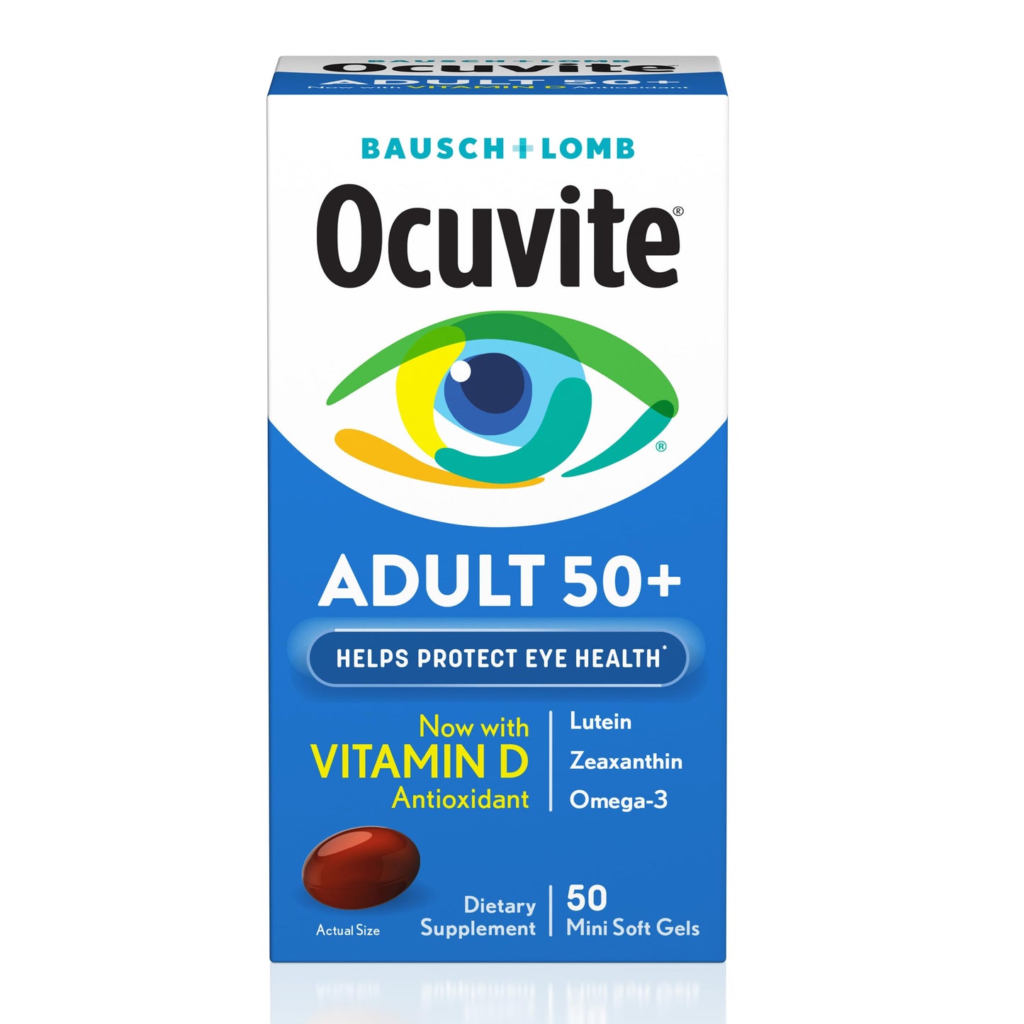 Ocuvite 50+ Eye Vitamin & Mineral Supplement Softgels, 50 Count