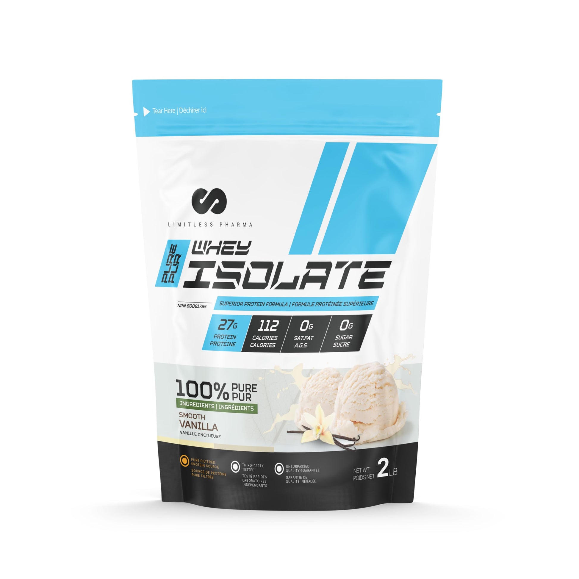 Limitless Pharma Pure Whey Isolate Protein Powder 32 Servings