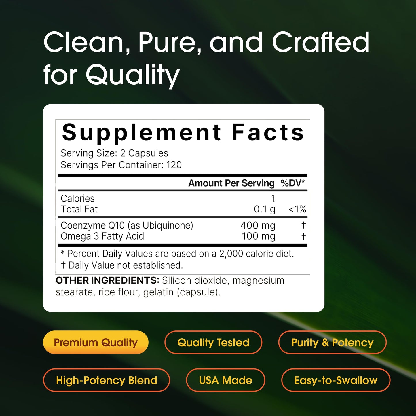 NatureBell CoQ10 400mg with Omega-3 Capsules, 240 Count
