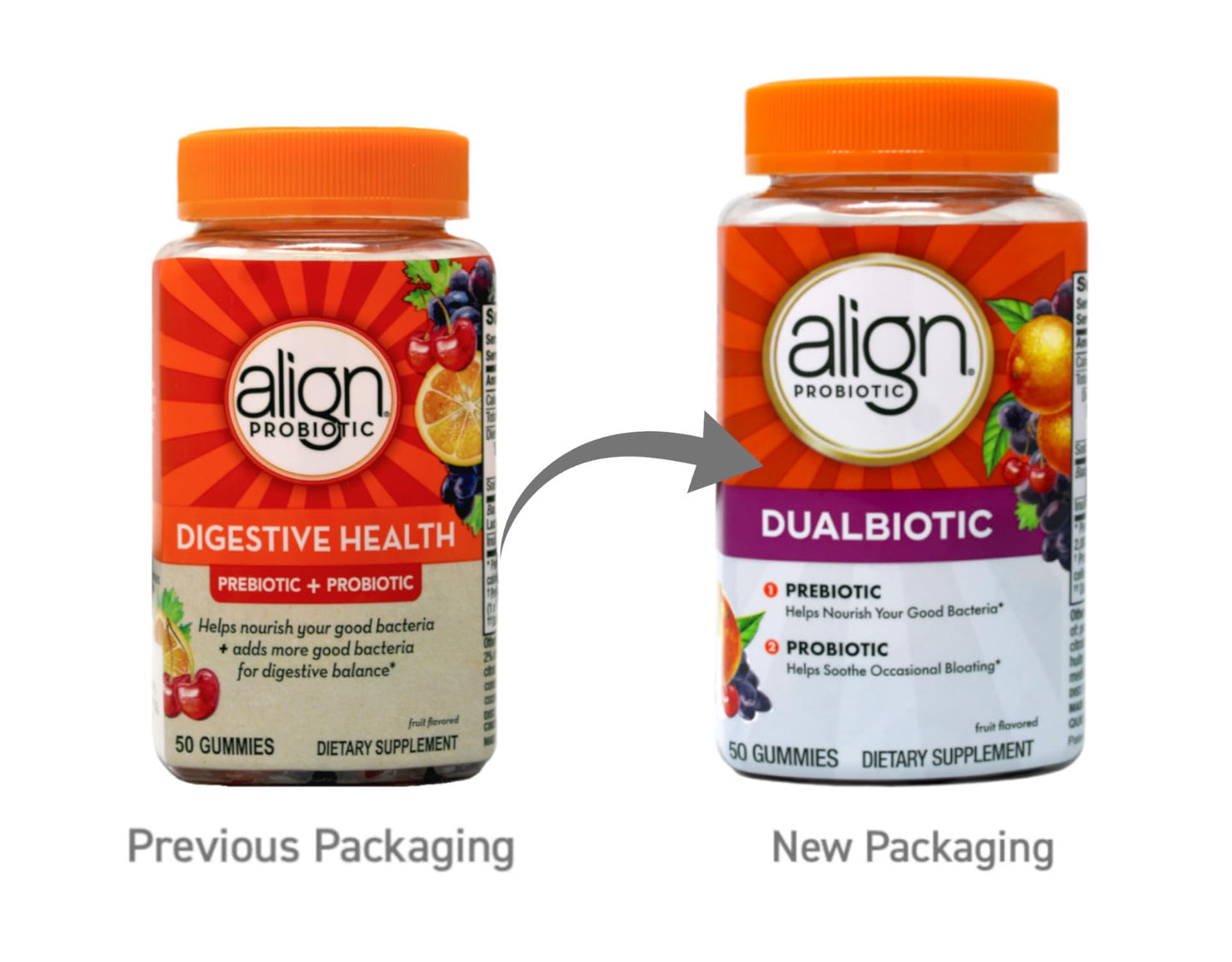 Align Digestive Health Prebiotic + Probiotic Capsule, 50 Count