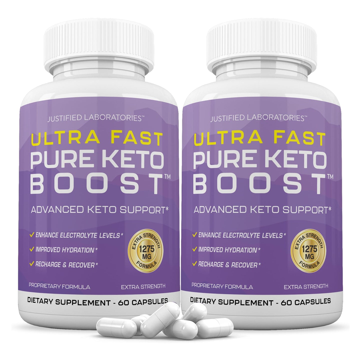 Justified Laboratories Ultra Fast Pure Keto Boost Capsules, 60 Capsules