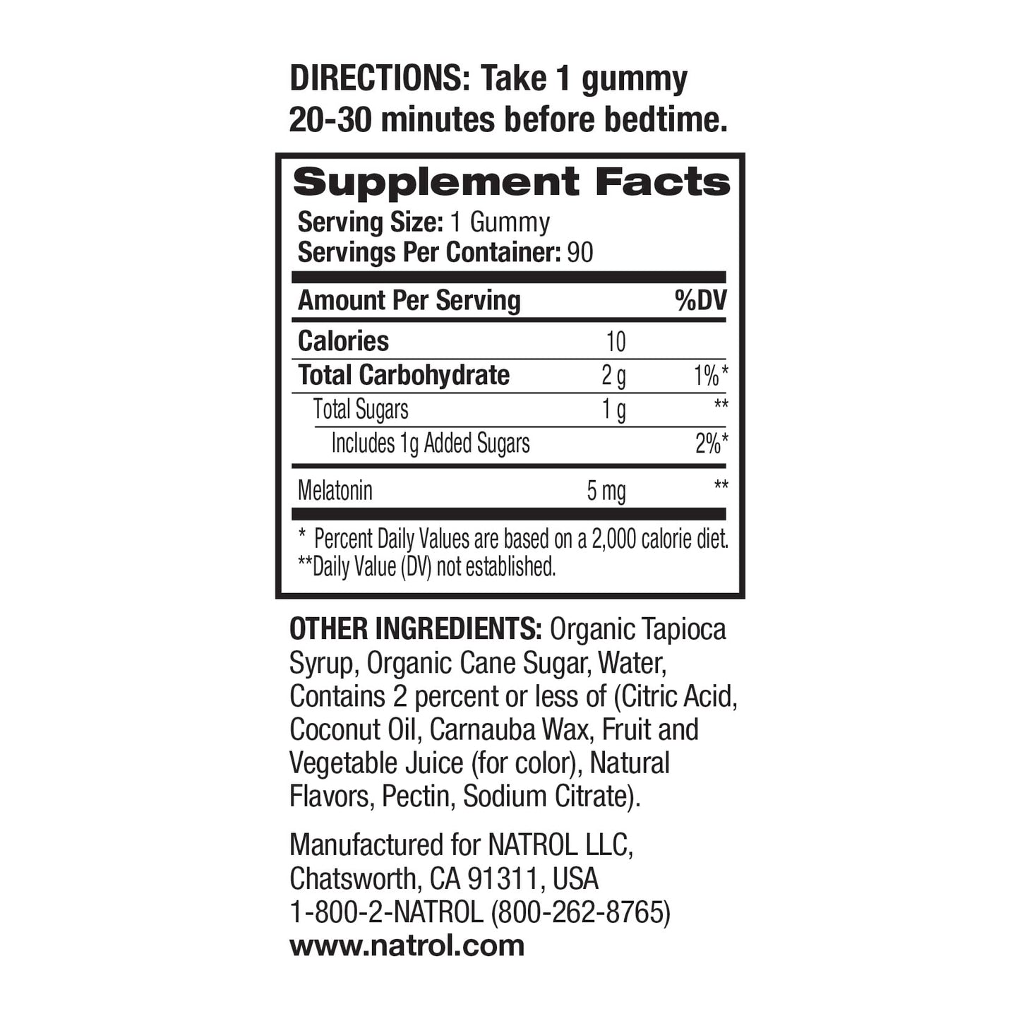 Natrol Melatonin 5 mg Gummy, 90 Count