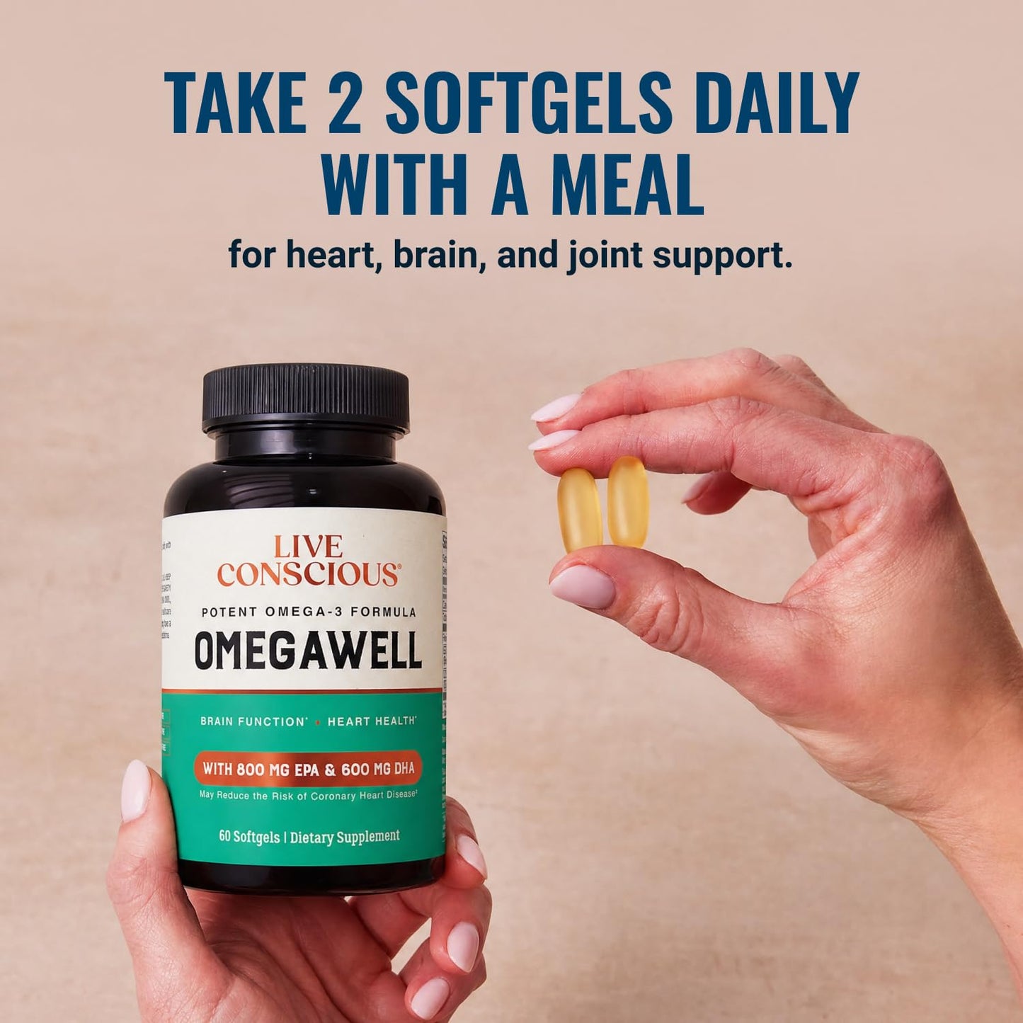 Live Conscious OmegaWell Fish Oil Softgel 120 Count