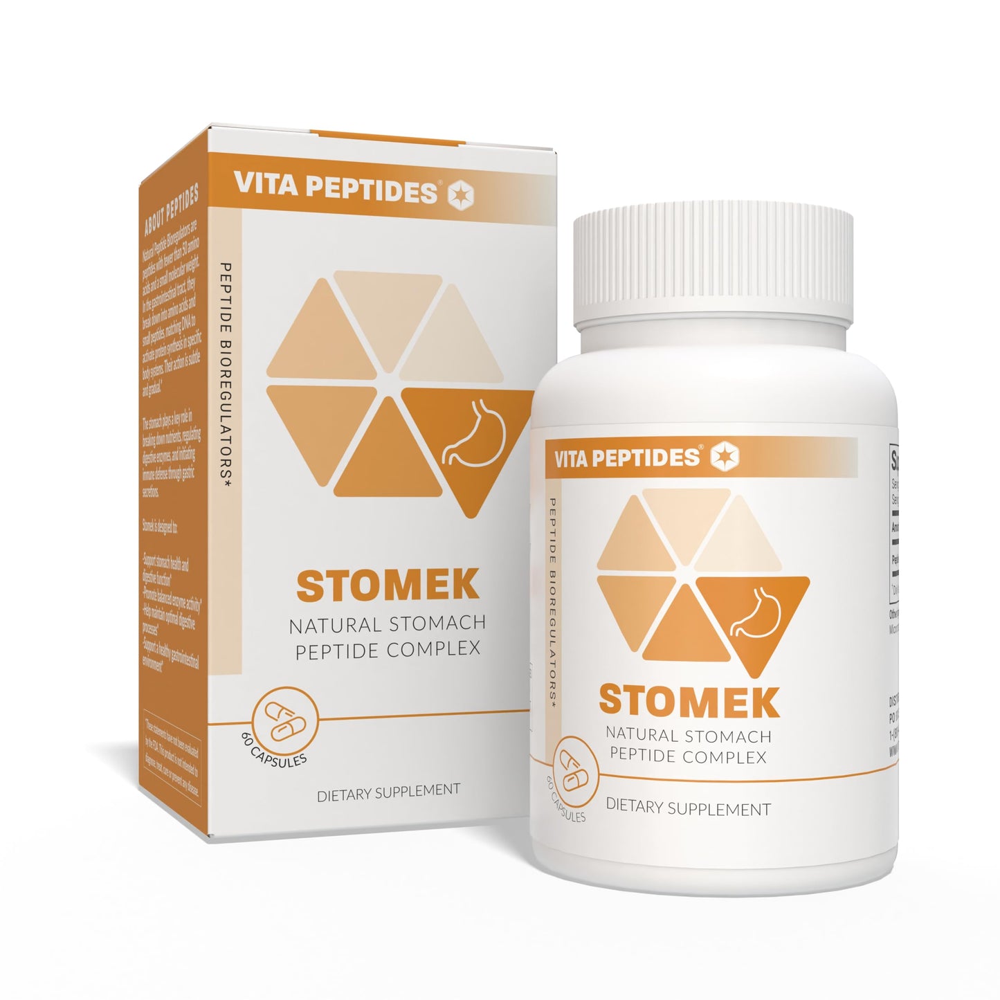 Vita Peptides Stomek Stomach Natural Peptide Bioregulator Capsule 60 Count