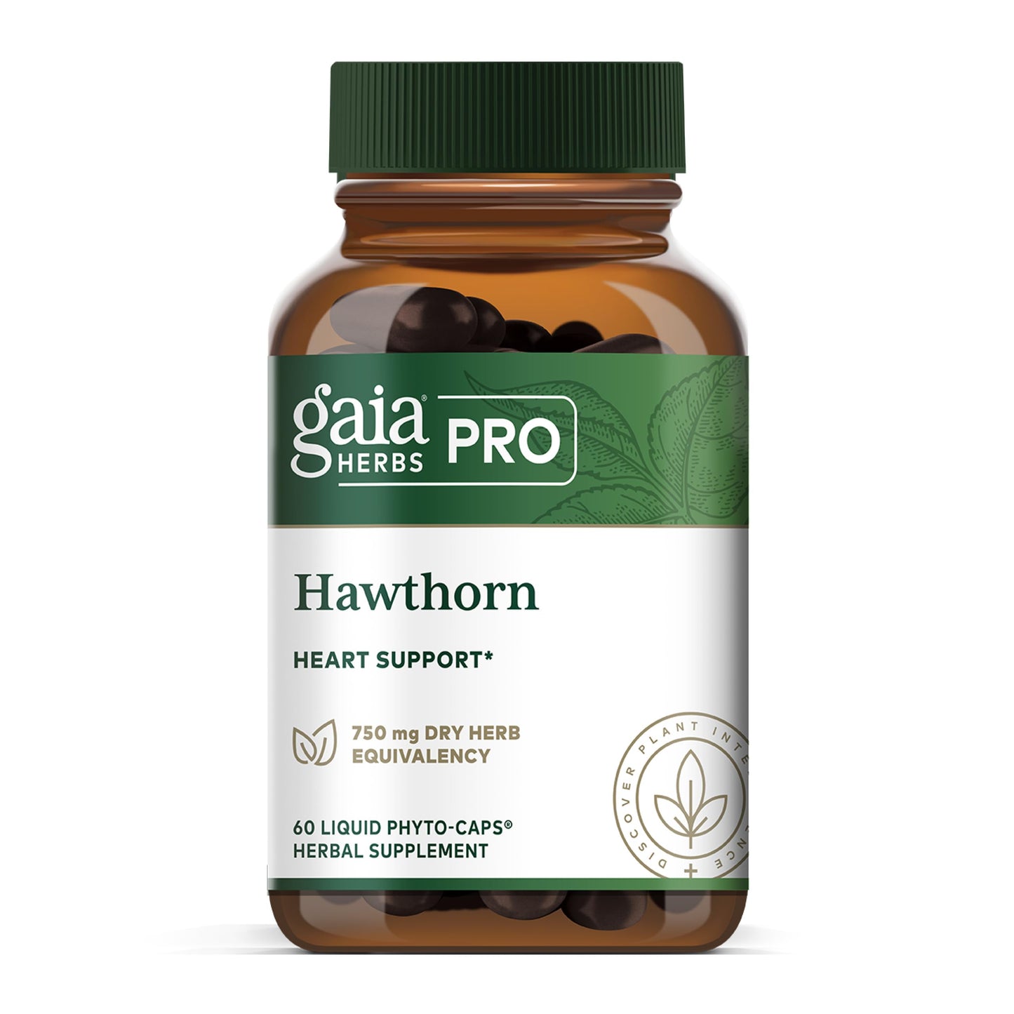 GAIA HERBS PRO Hawthorn Cardiovascular Health Support Capsules, 60 Count