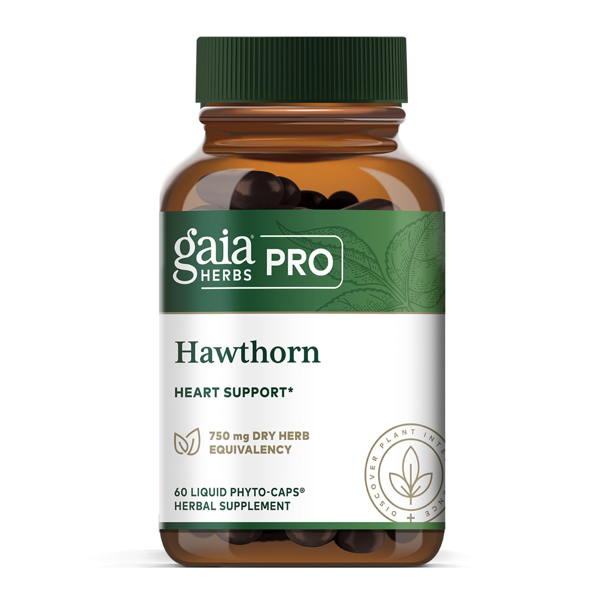GAIA HERBS PRO Hawthorn Cardiovascular Health Support Capsules, 60 Count