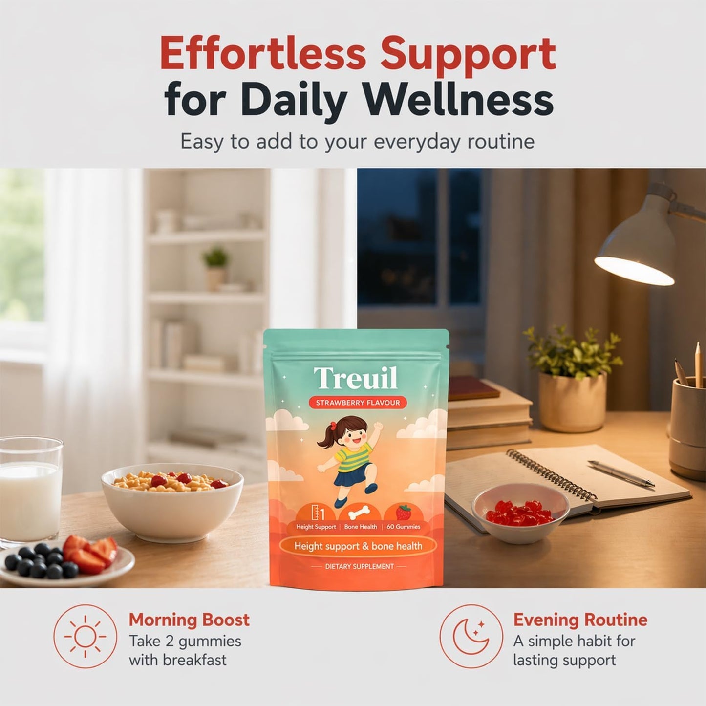 Treuil Novexa Gummies for Bone Health & Daily Vitality Support, 60 Count