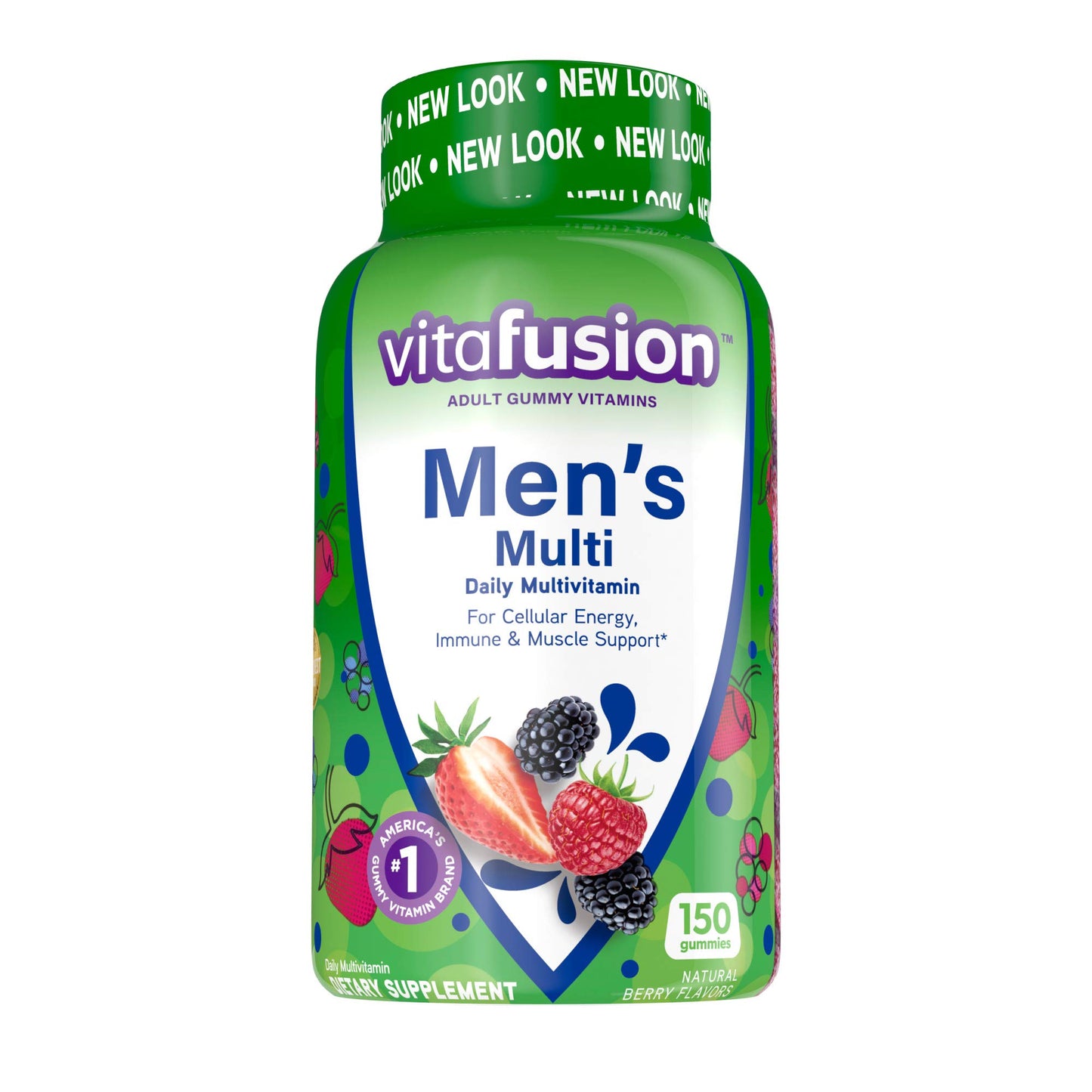 Vitafusion Gummy Vitamins for Men, Berry Flavored Daily Multivitamins for Men, Tablets, 150