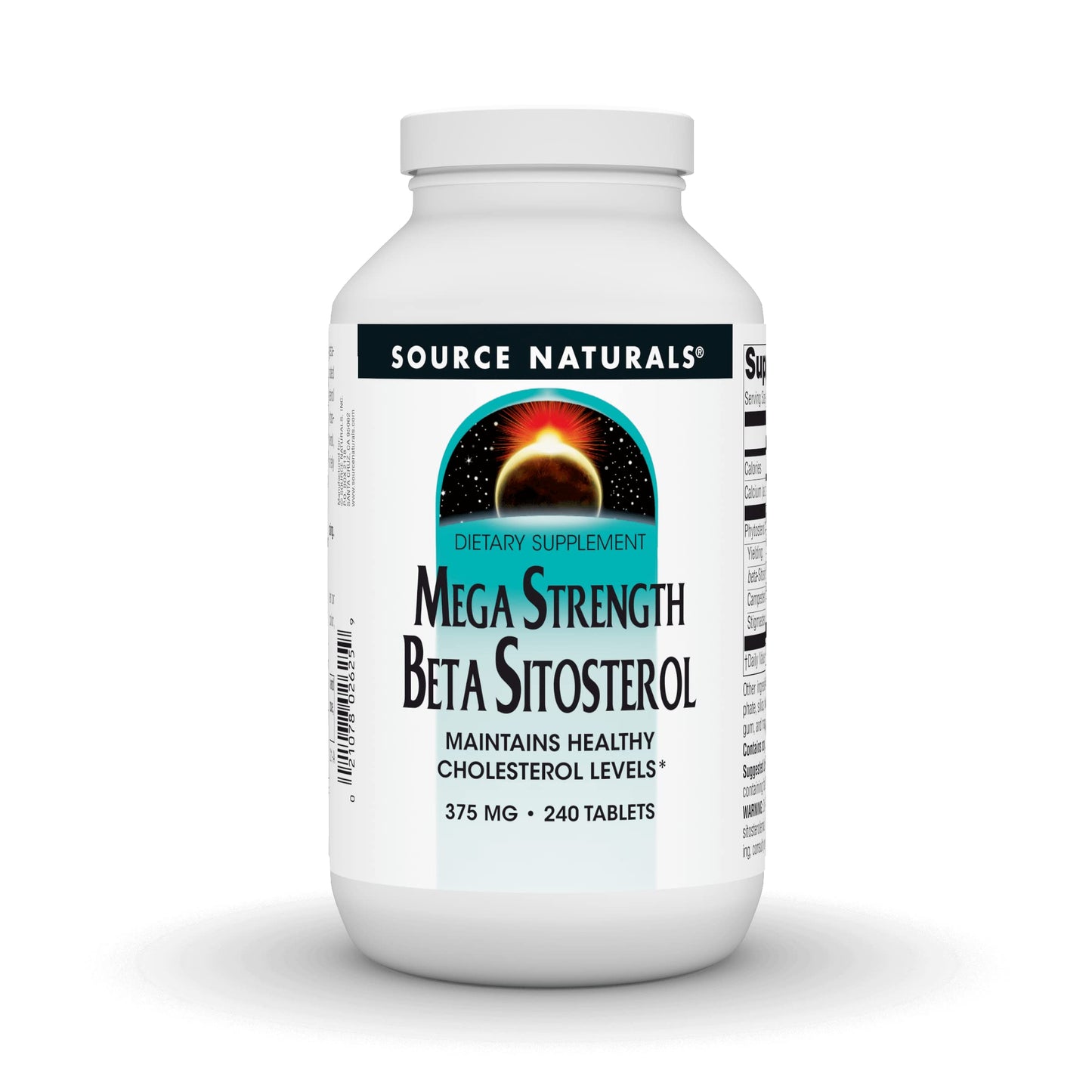 Source Naturals Mega Strength Beta Sitosterol 375mg Tablet 240 Tablets