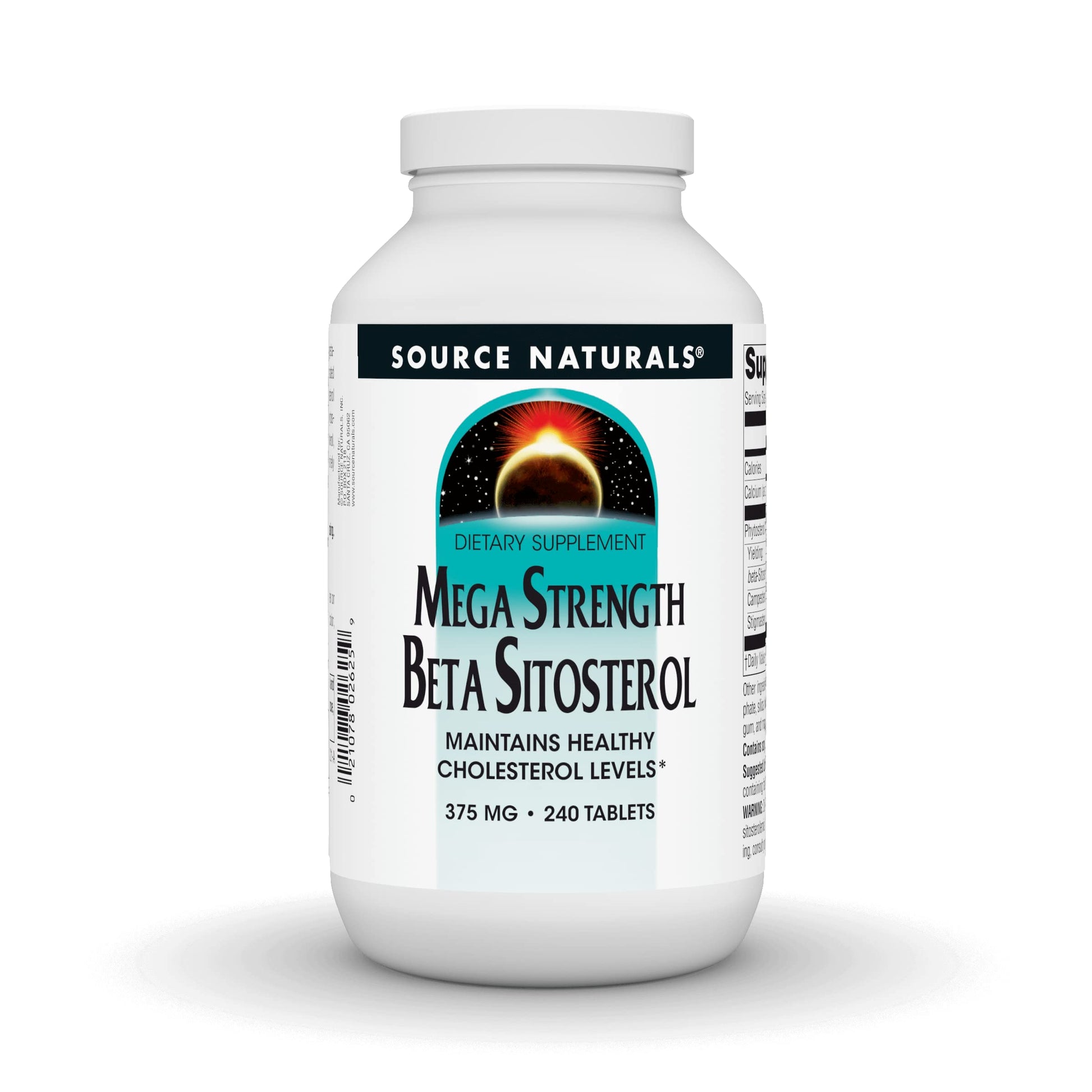Source Naturals Mega Strength Beta Sitosterol 375mg Tablet 240 Tablets