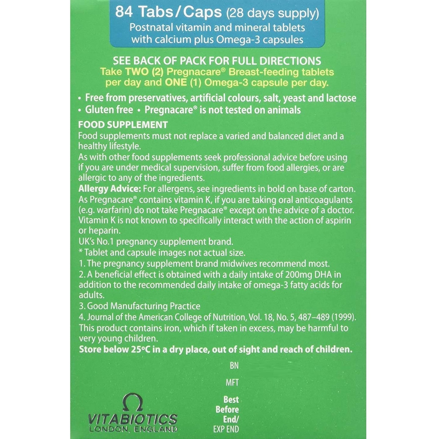 Pregnacare Breastfeeding 84 Tablets