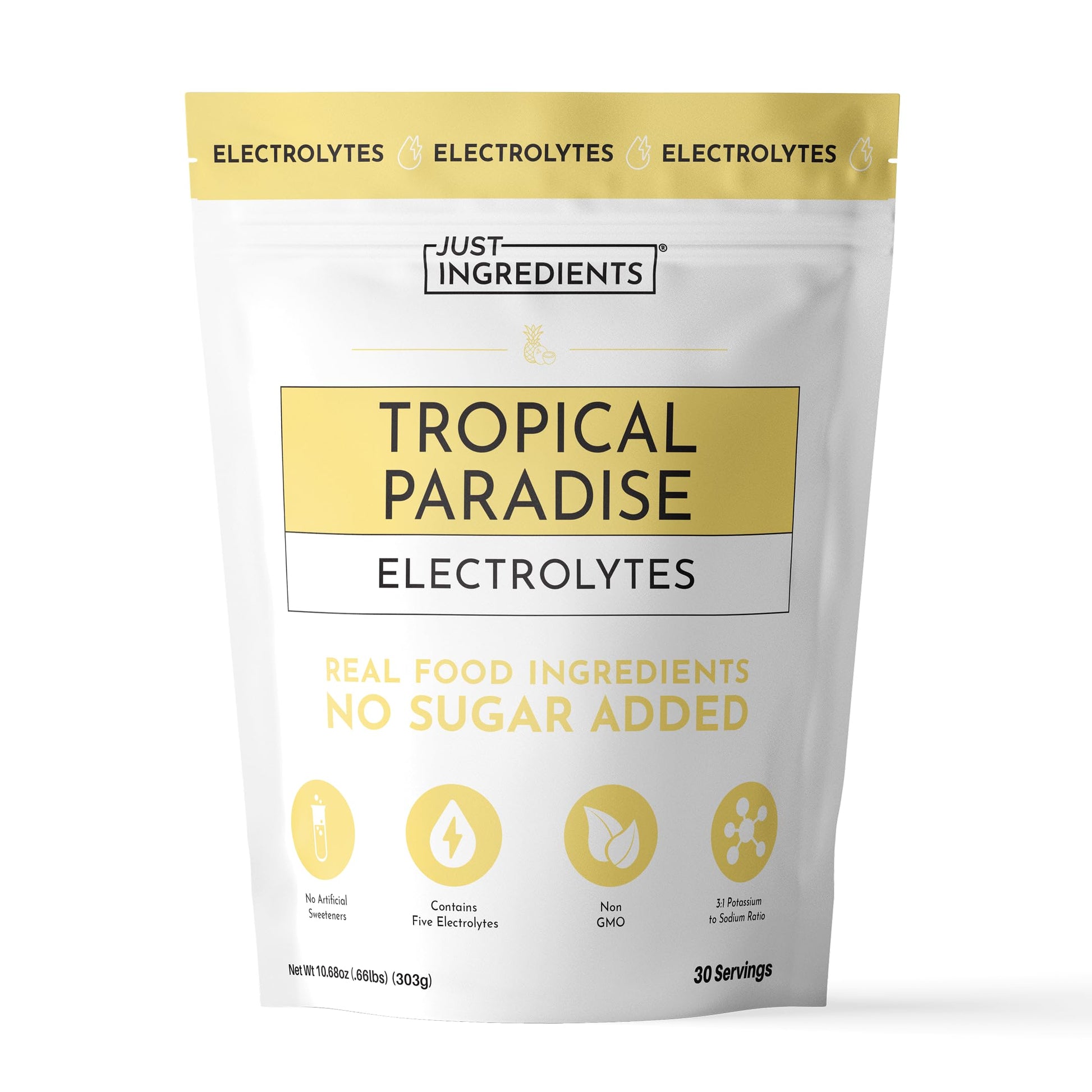 JUST INGREDIENTS Tropical Paradise Electrolytes Powder 30 Servings