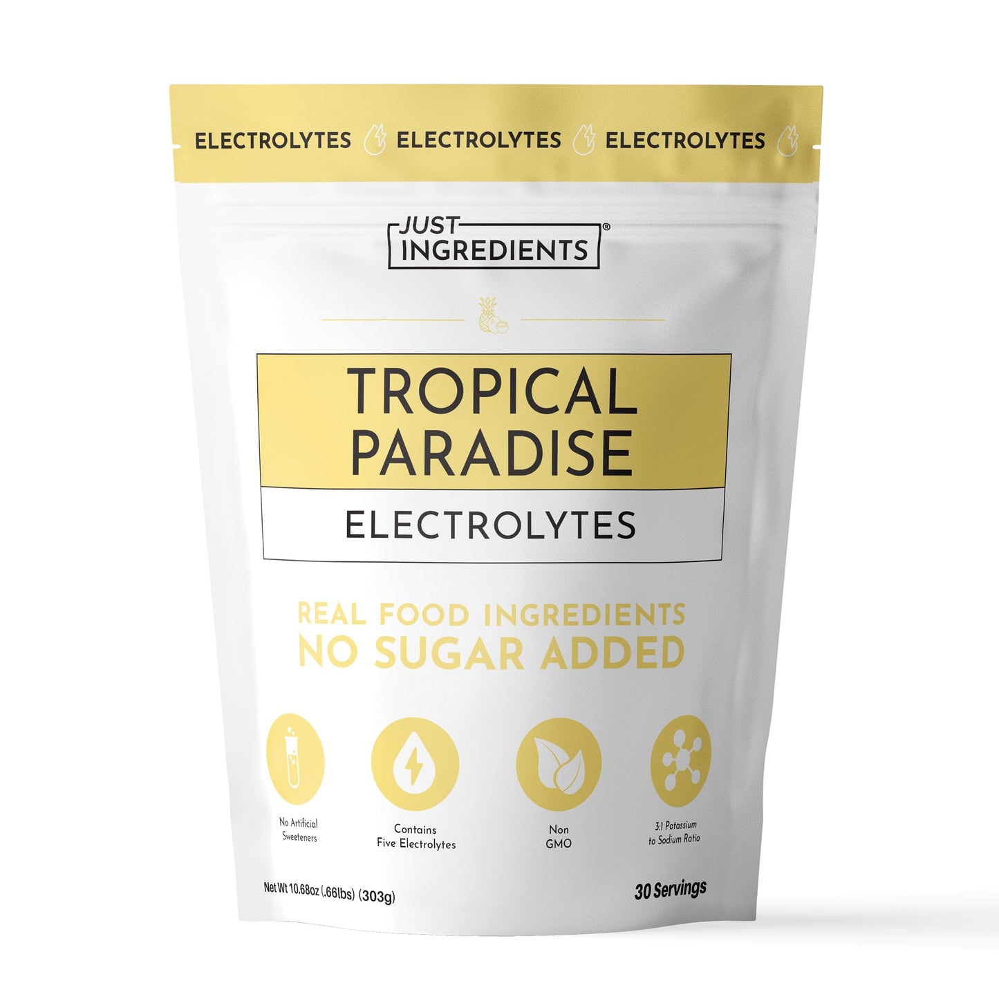 JUST INGREDIENTS Tropical Paradise Electrolytes Powder 10.5