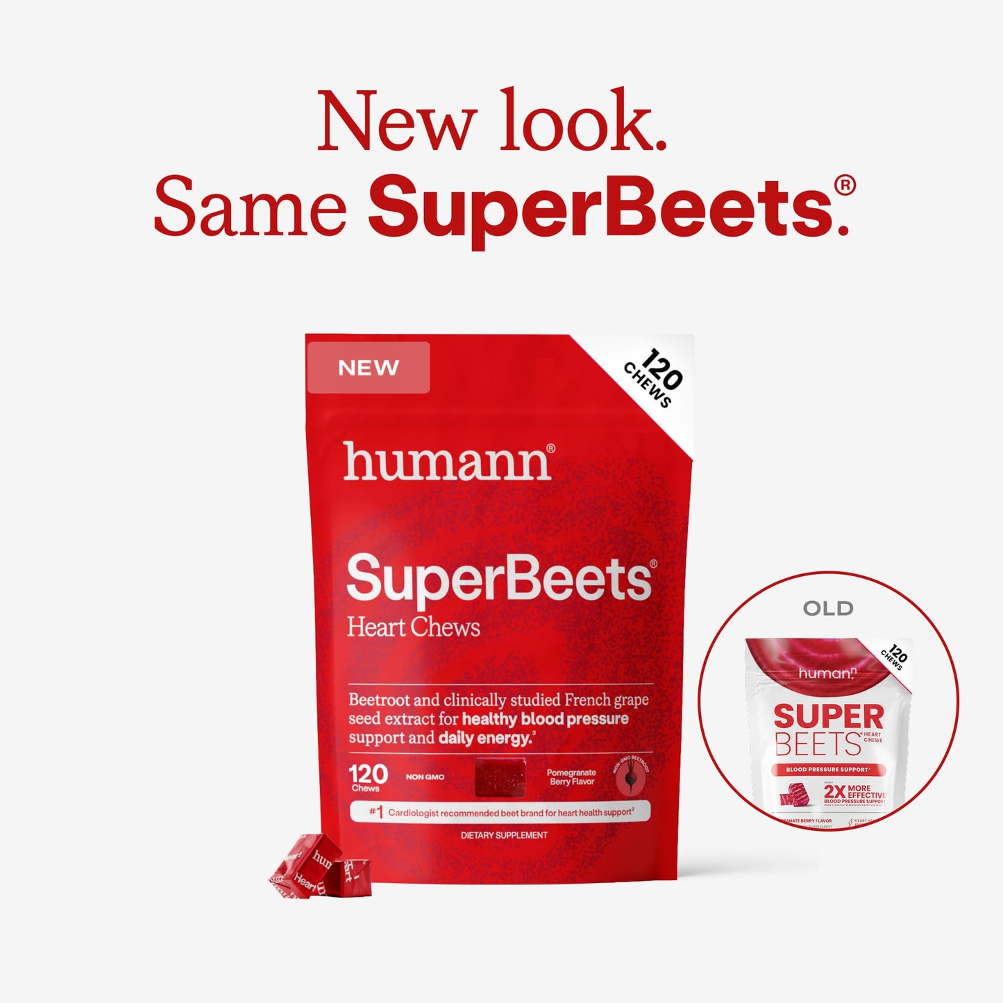 humanN SuperBeets Heart Chews 120 Count