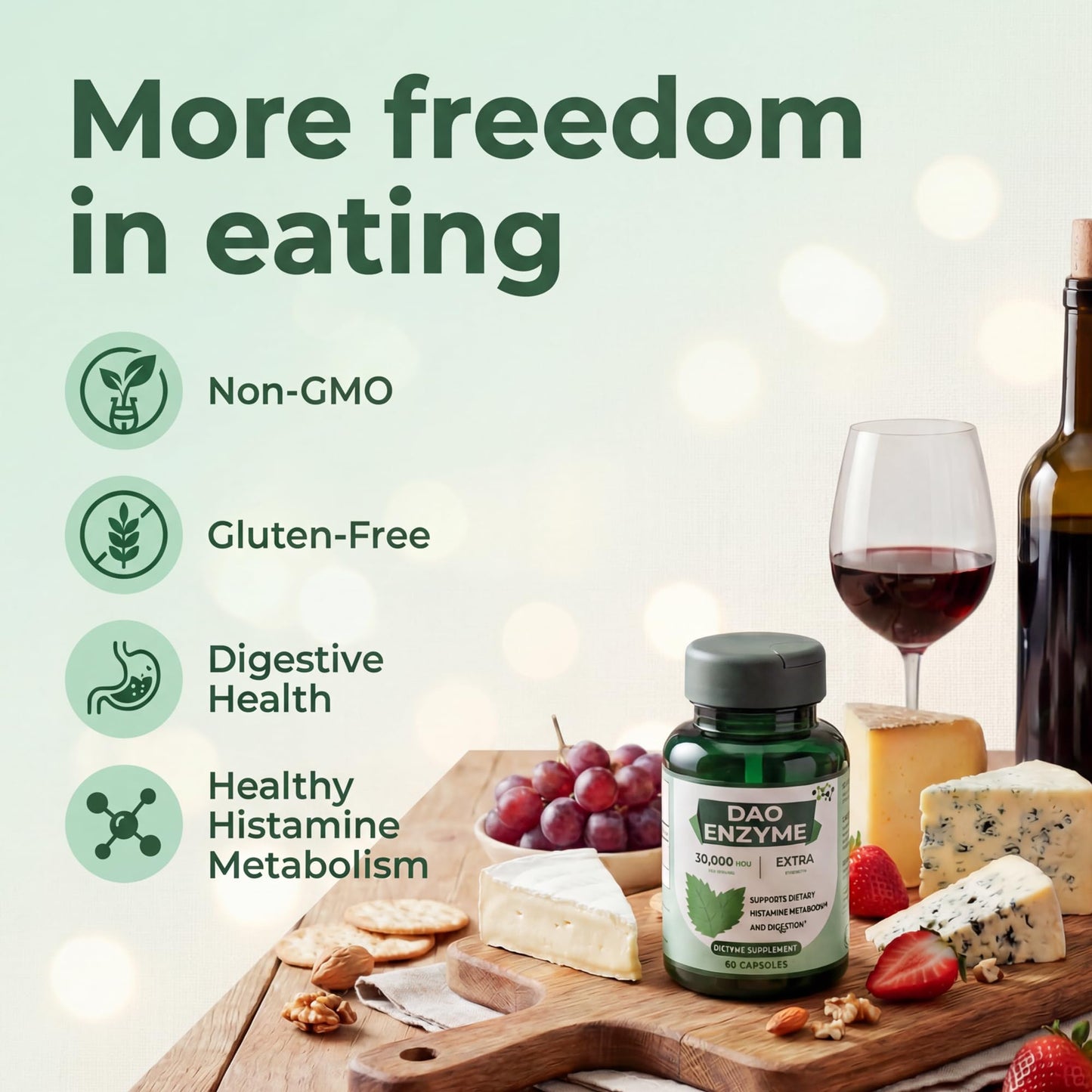 Hekeauo DAO Enzyme Capsules 60