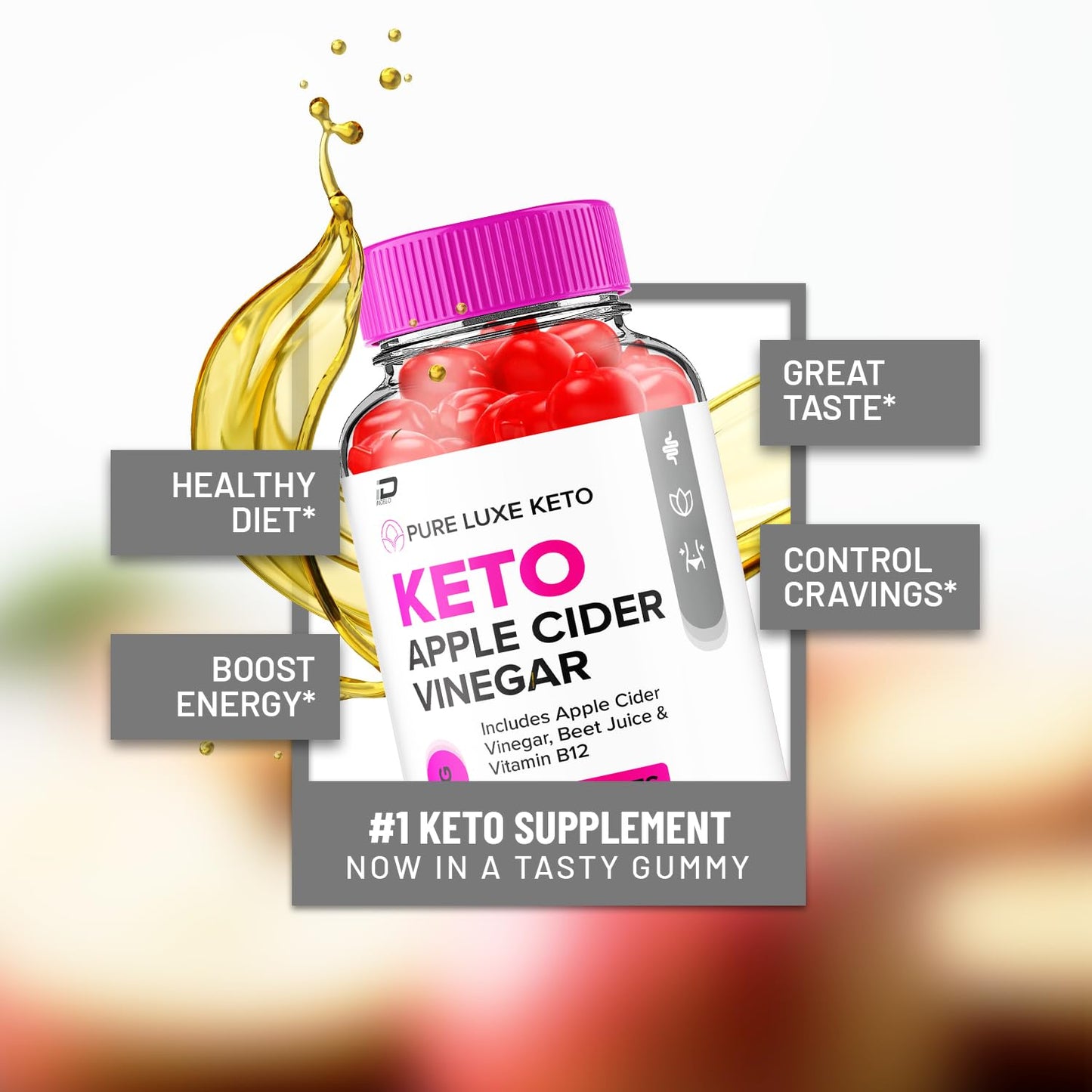 Indelo Pure Luxe Keto ACV Gummies 120 Gummies