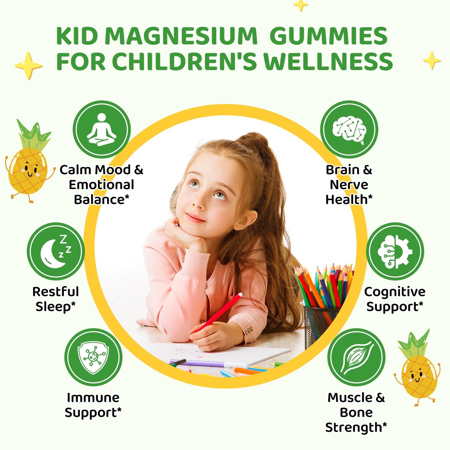 Hovika Kids Magnesium Glycinate Gummies, 60 Count