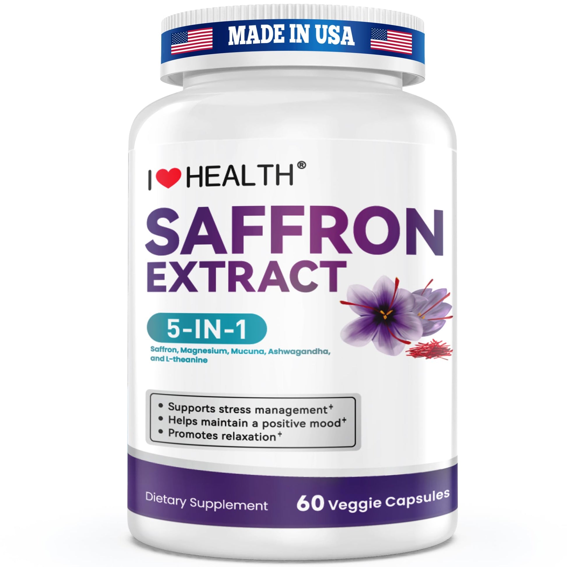 I LOVE HEALTH Saffron Supplement Capsule, 60 Capsules